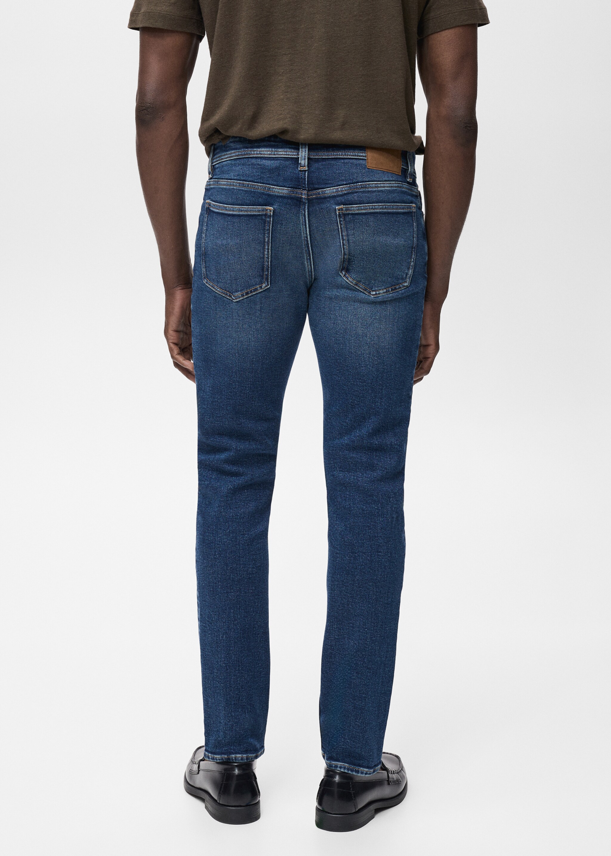 Jan slim-fit faded dark-wash jeans - Reverse of the article