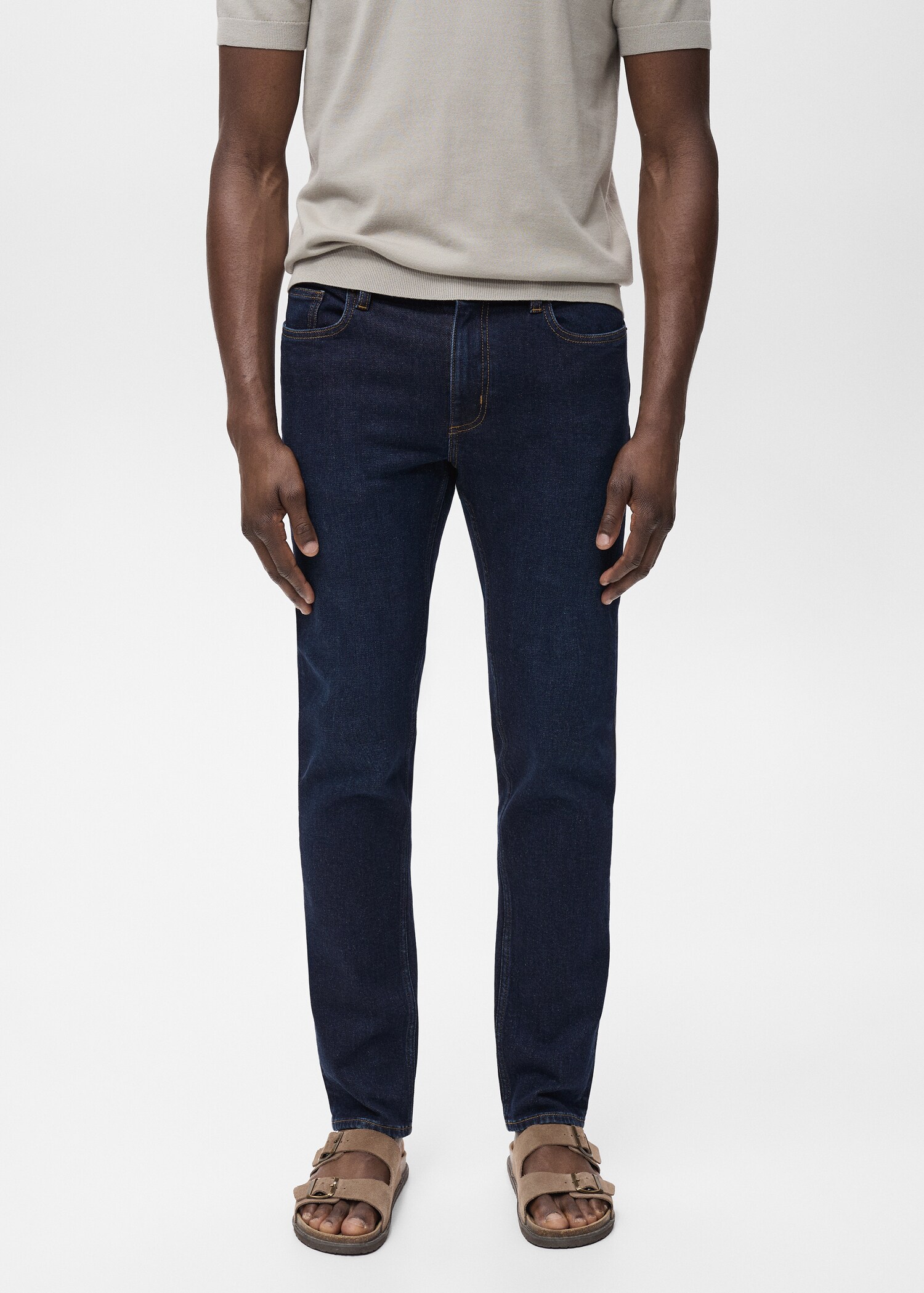 Jan slim-fit dark-wash jeans - Medium plane