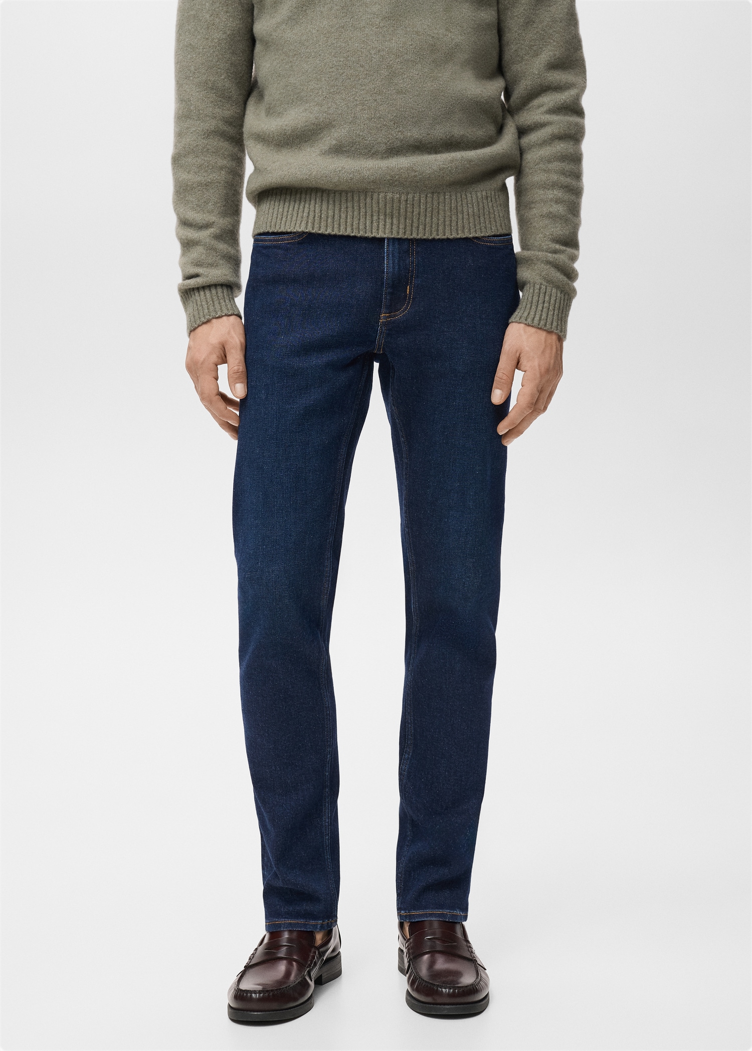 Jan slim-fit dark-wash jeans Men MANGO China - Main Image