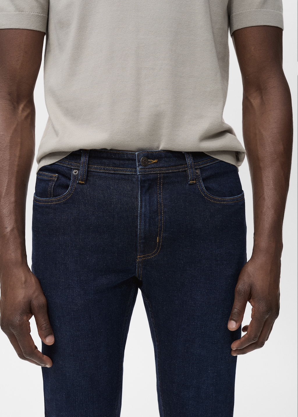 Jan slim-fit dark-wash jeans