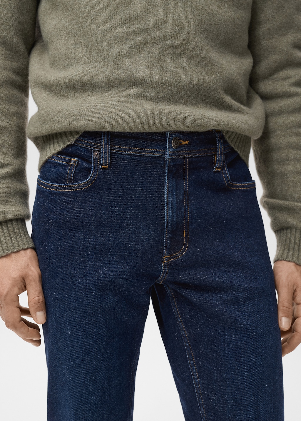 Jan slim-fit dark-wash jeans