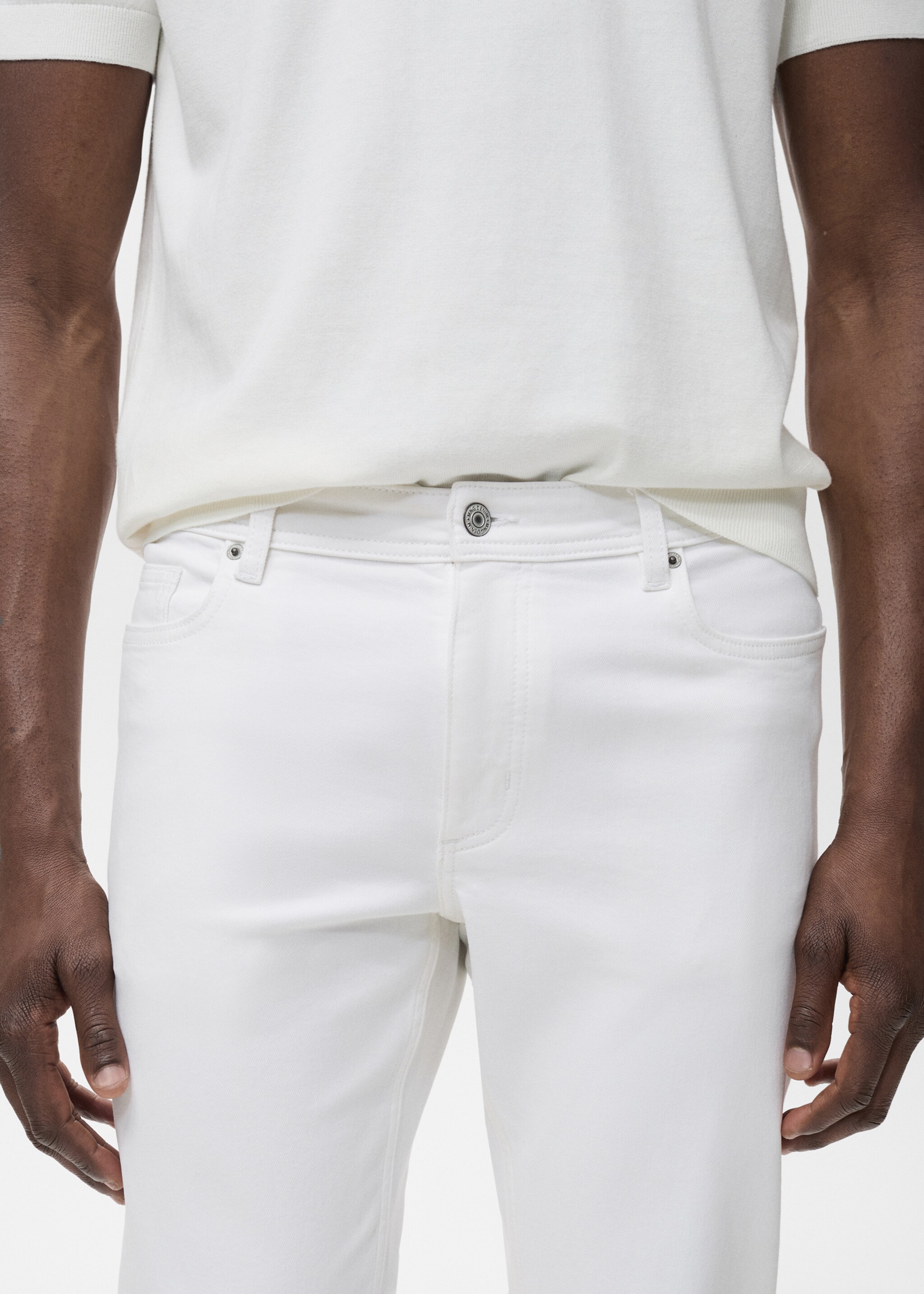 Slim fit white Jan jeans - Details of the article 1