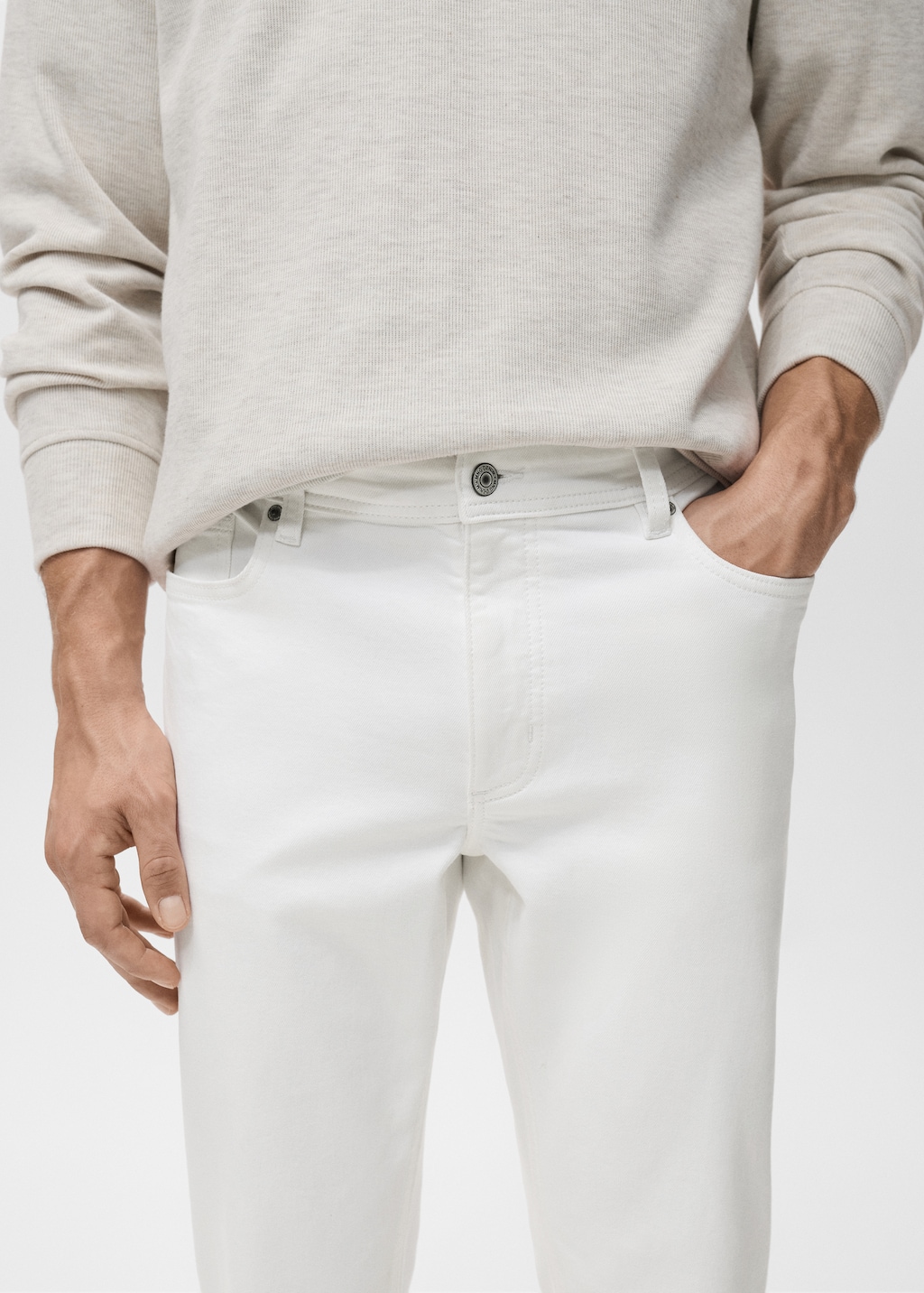Slim fit white Jan jeans