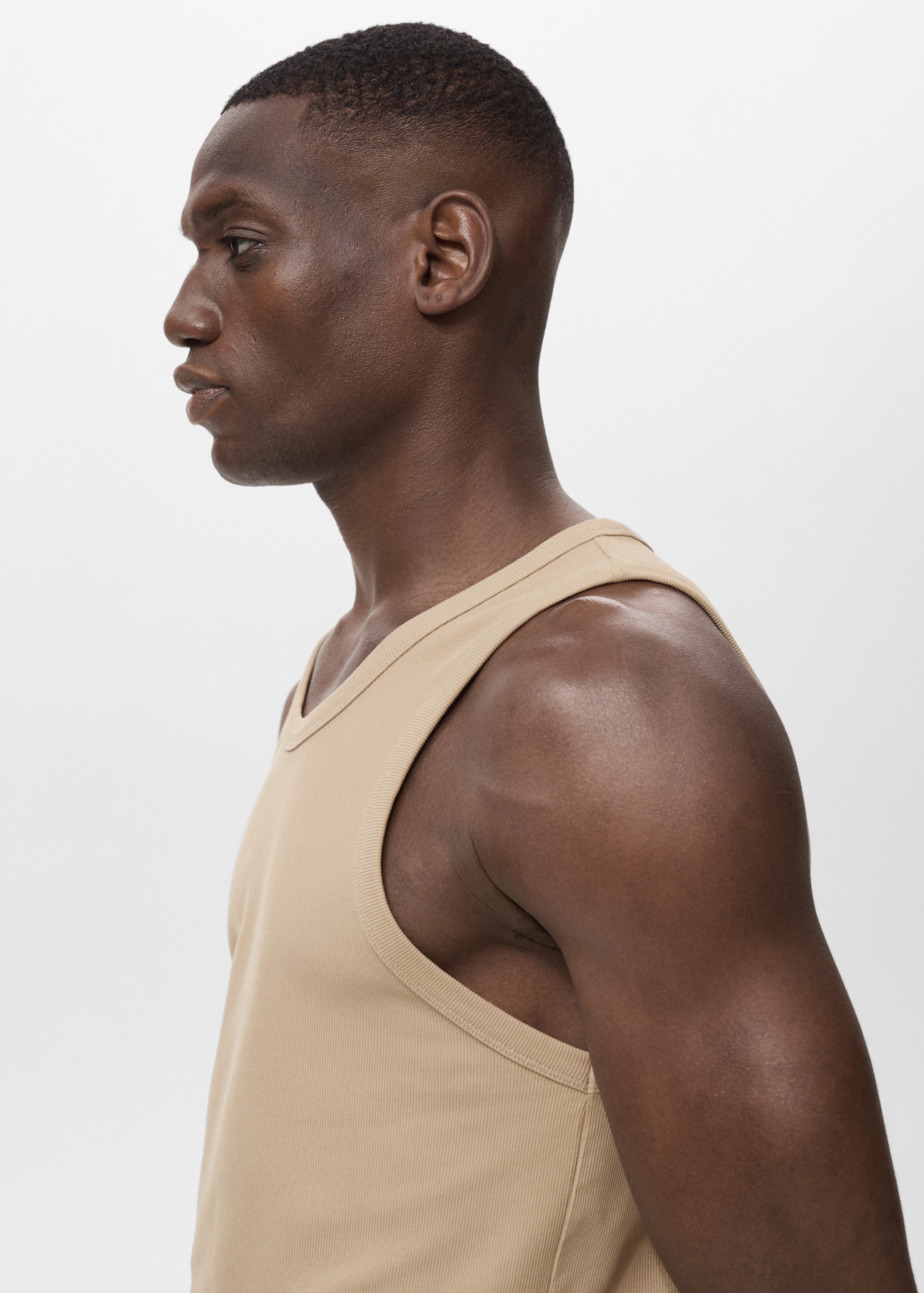 Camiseta tirantes canalé slim fit - Detalle del artículo 1