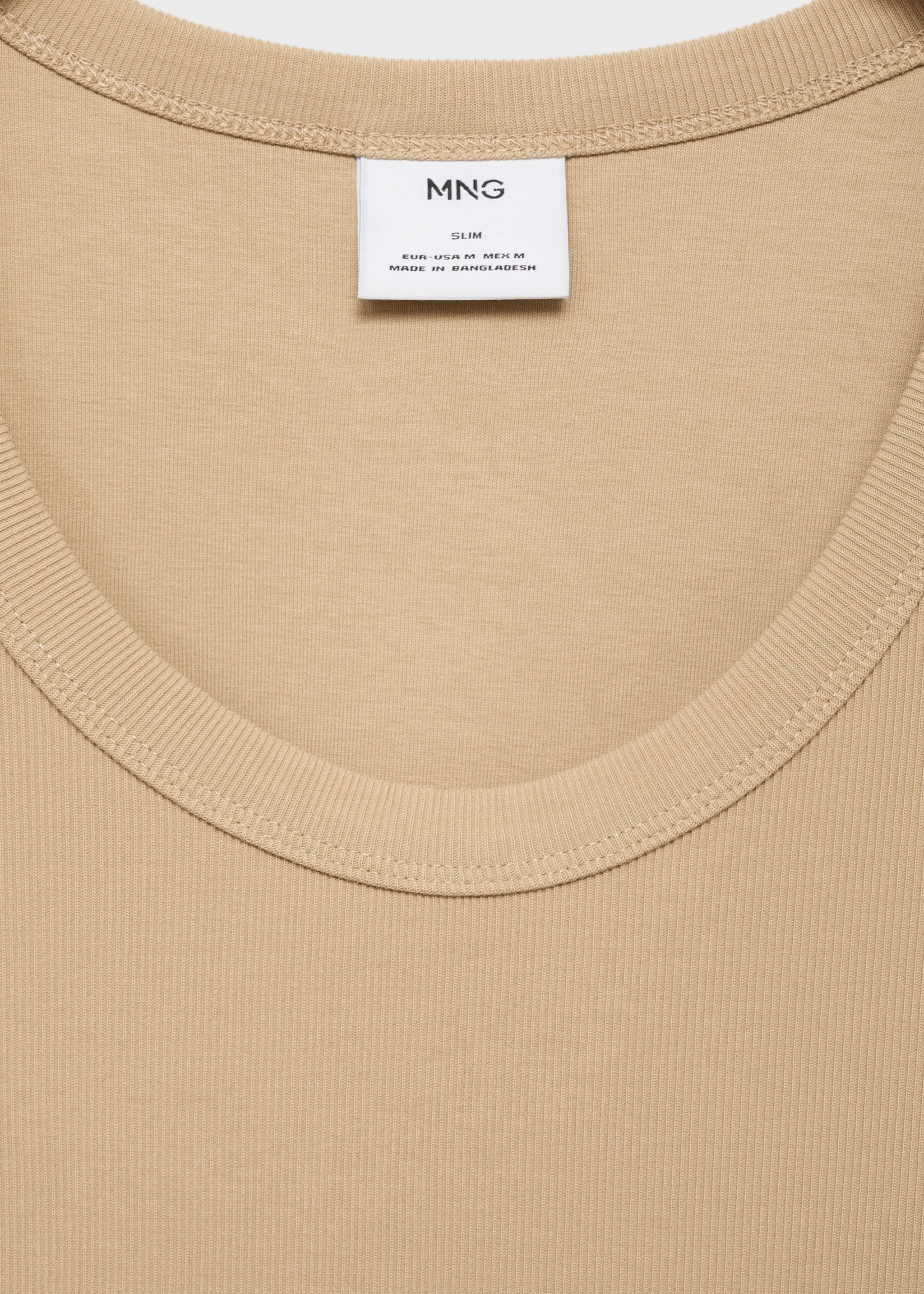 Camiseta tirantes canalé slim fit - Detalle del artículo 8