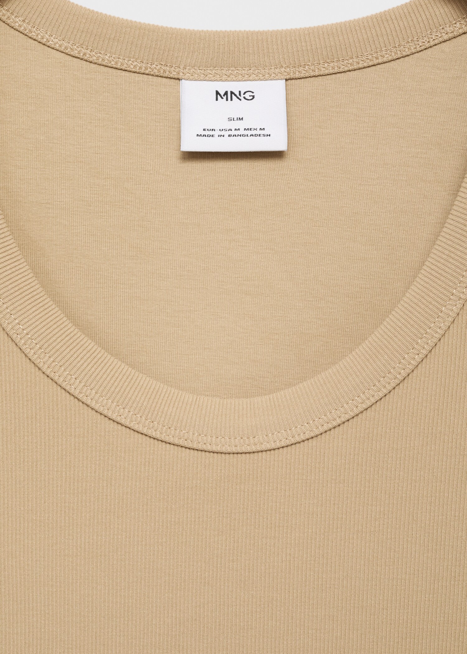 Camiseta tirantes canalé slim fit - Detalle del artículo 8