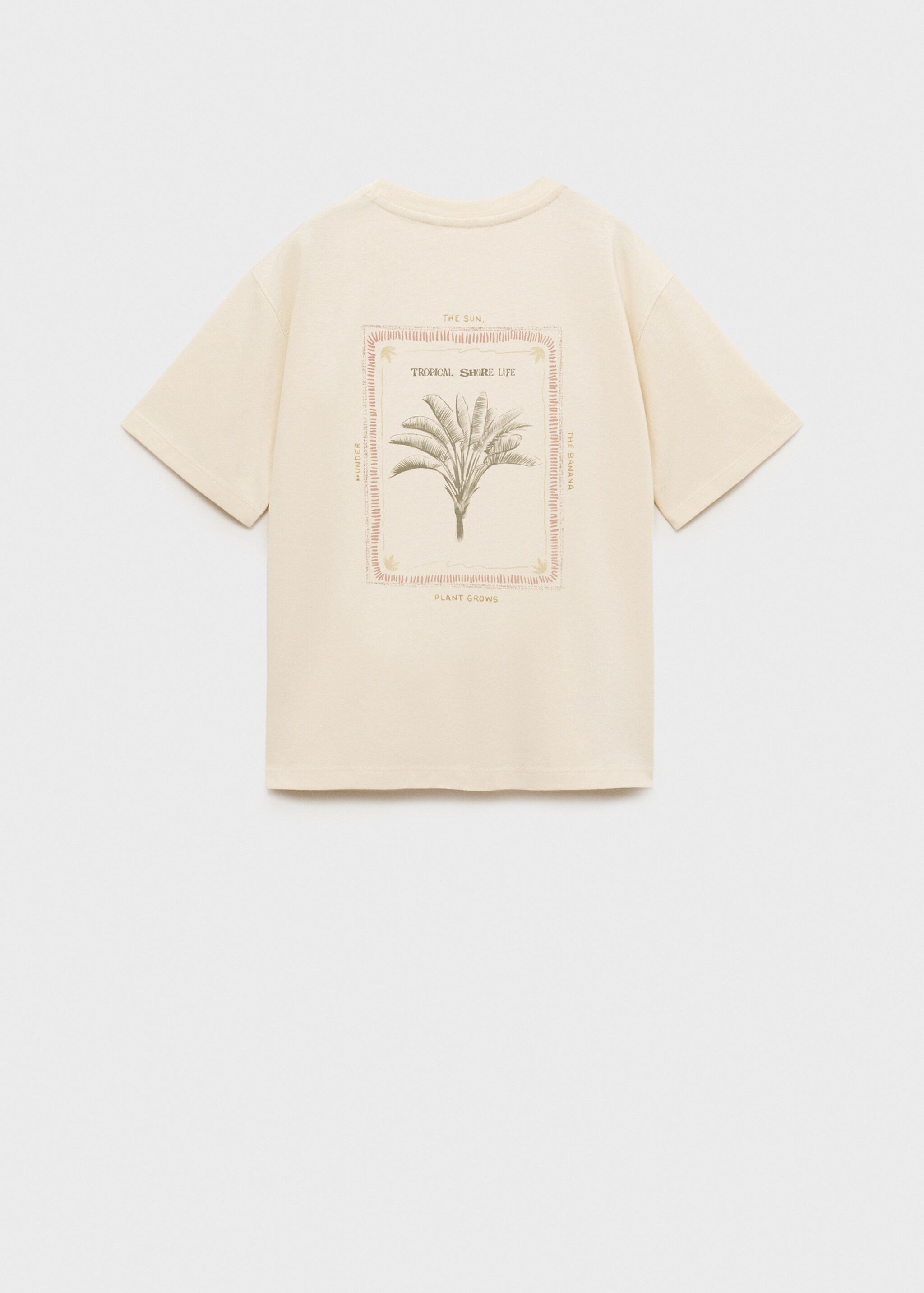 Tropical print T-shirt - Reverse of the article