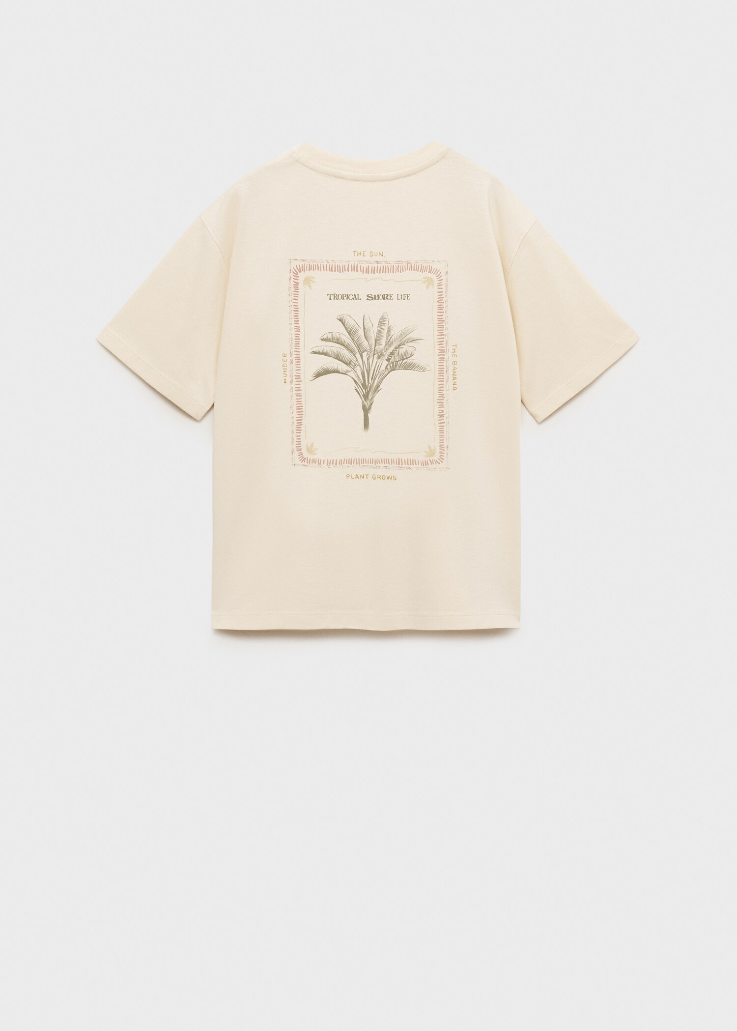 Tropical print T-shirt - Reverse of the article