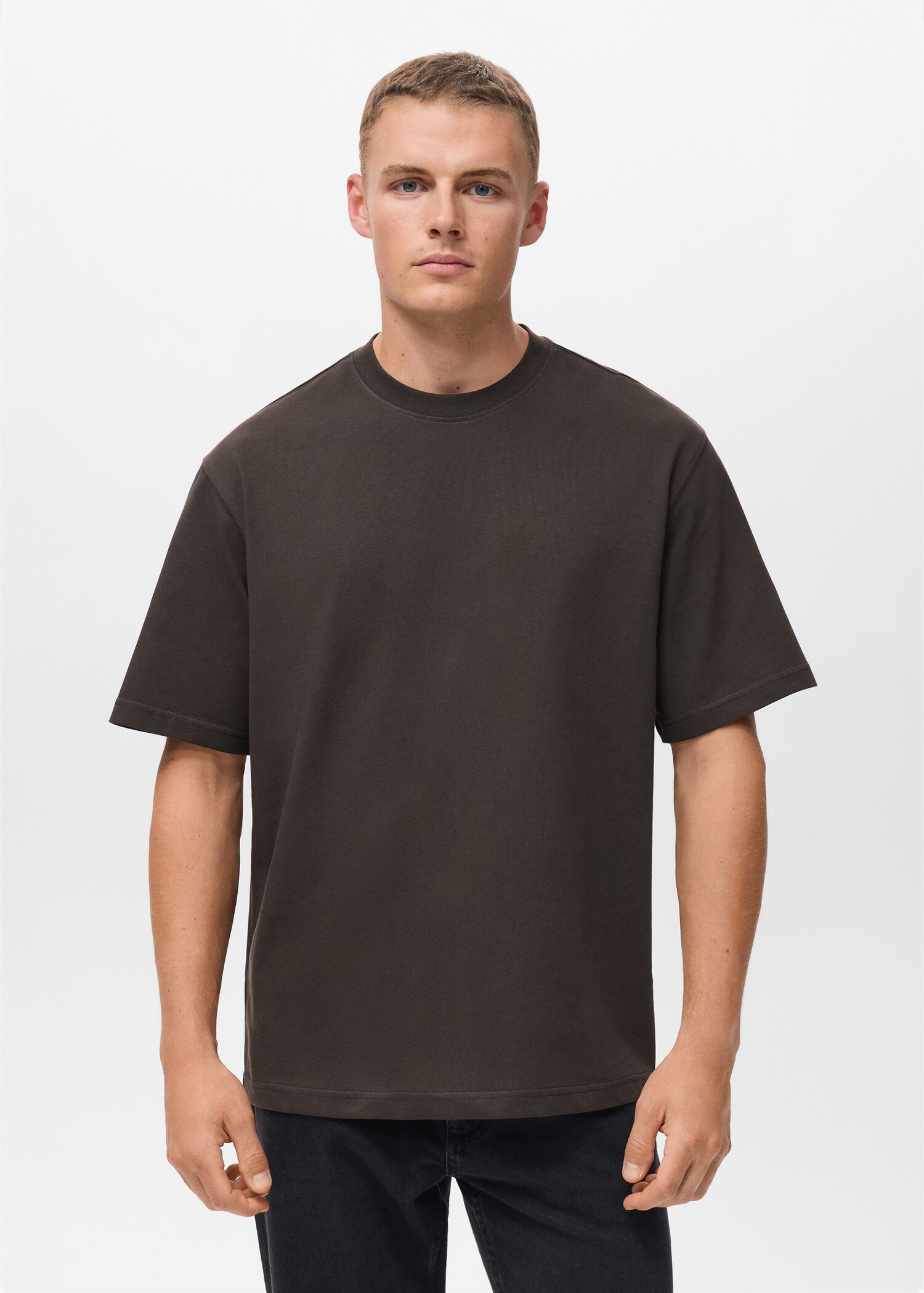 Relaxed Fit-T-Shirt aus 100 % Baumwolle - Mittlere Ansicht