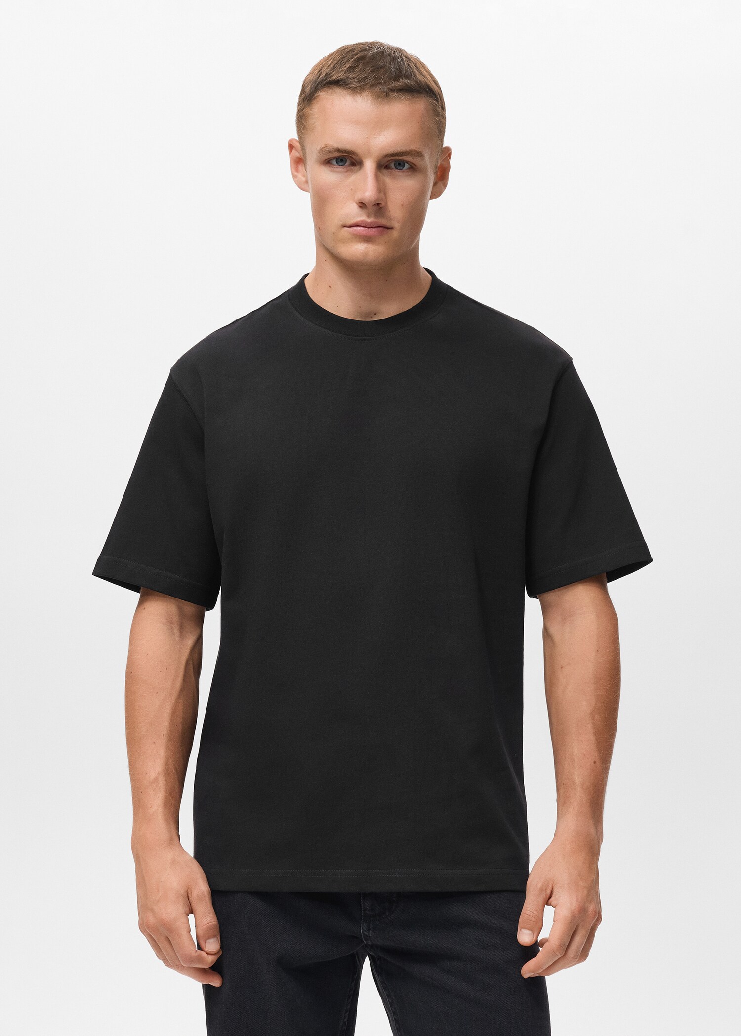 Relaxed Fit-T-Shirt aus 100 % Baumwolle - Mittlere Ansicht