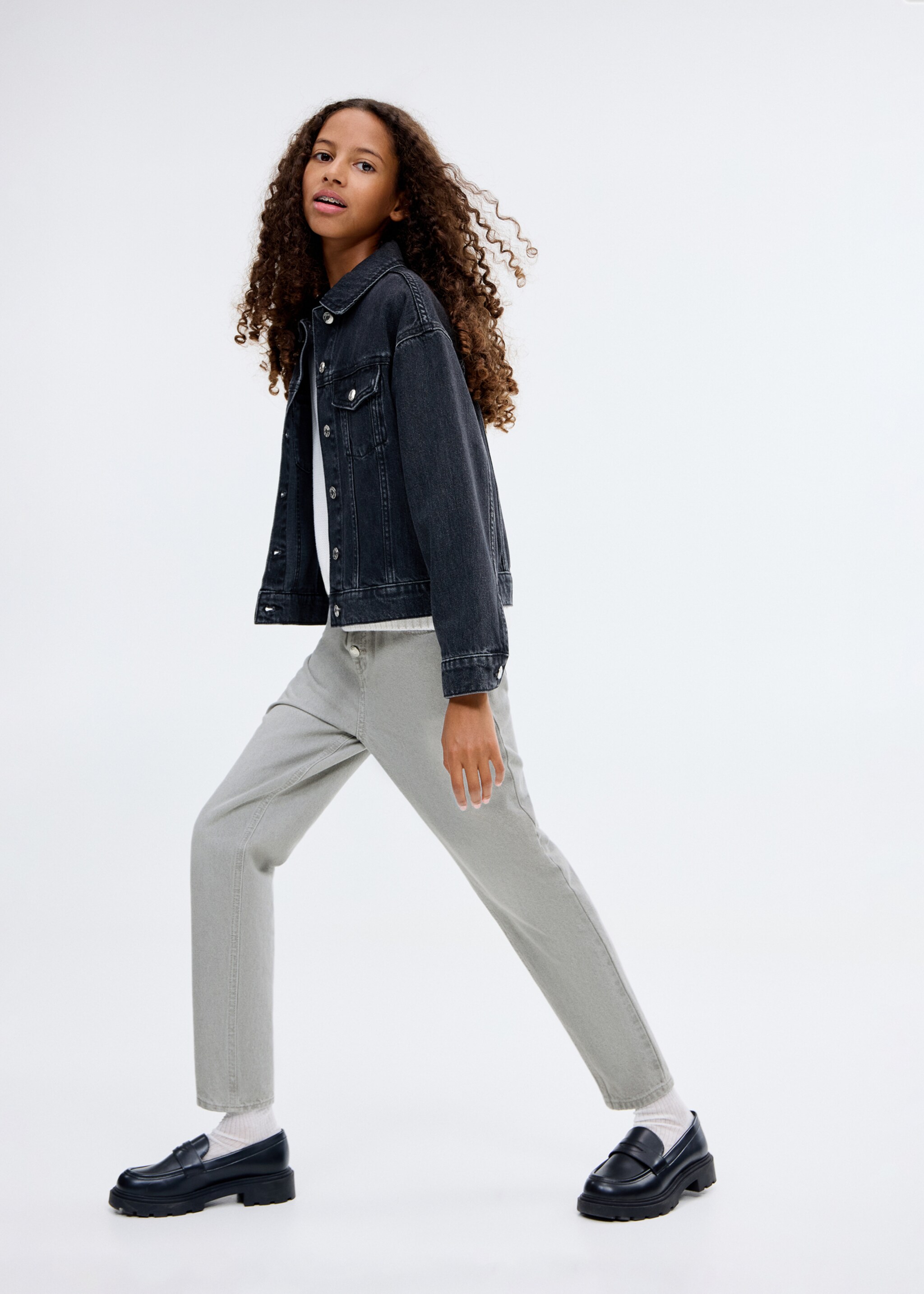 Jean paperbag - Plan moyen, Gris denim. Ref: 17011250-00.