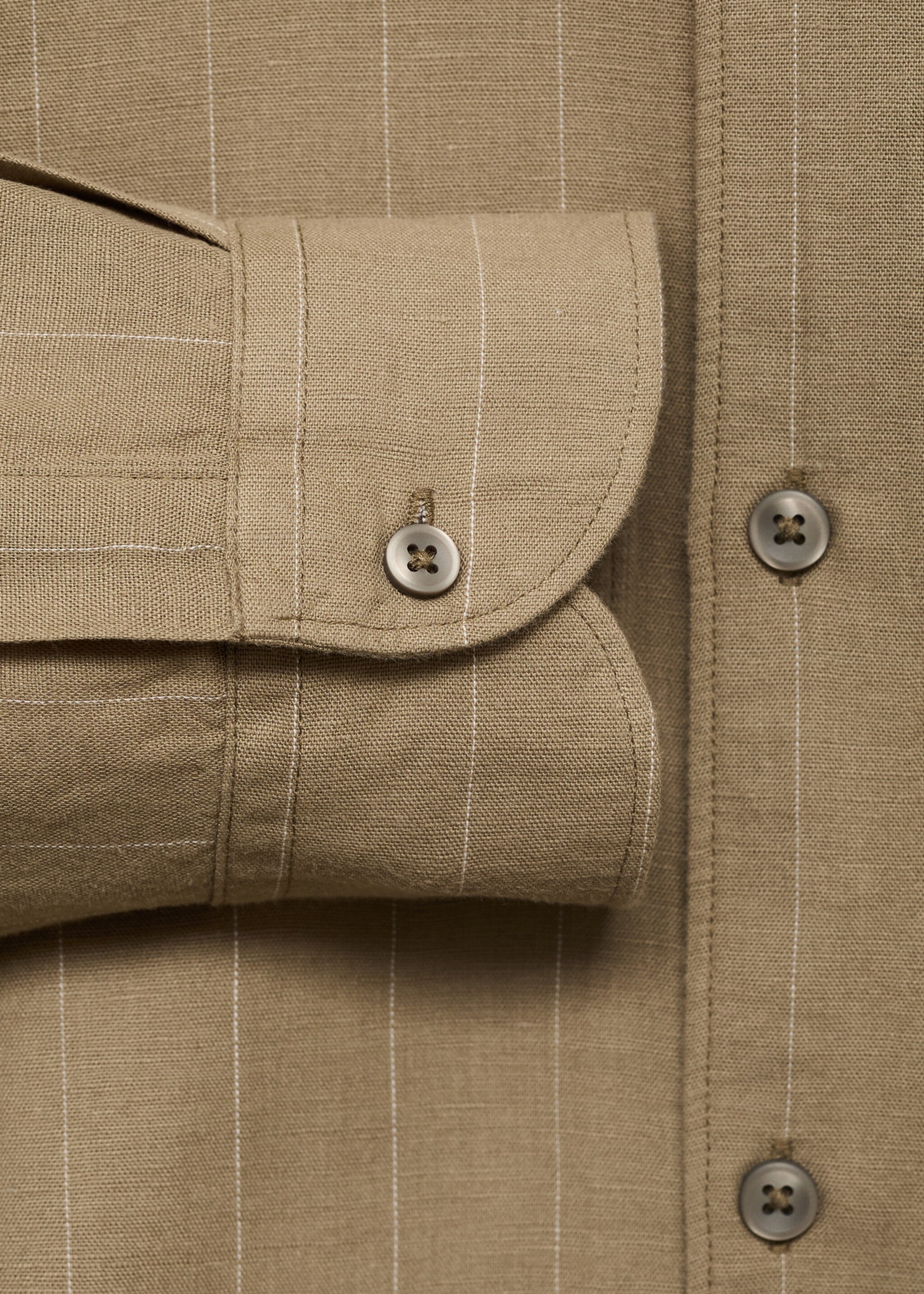 Linen pinstripe shirt - Details of the article 0
