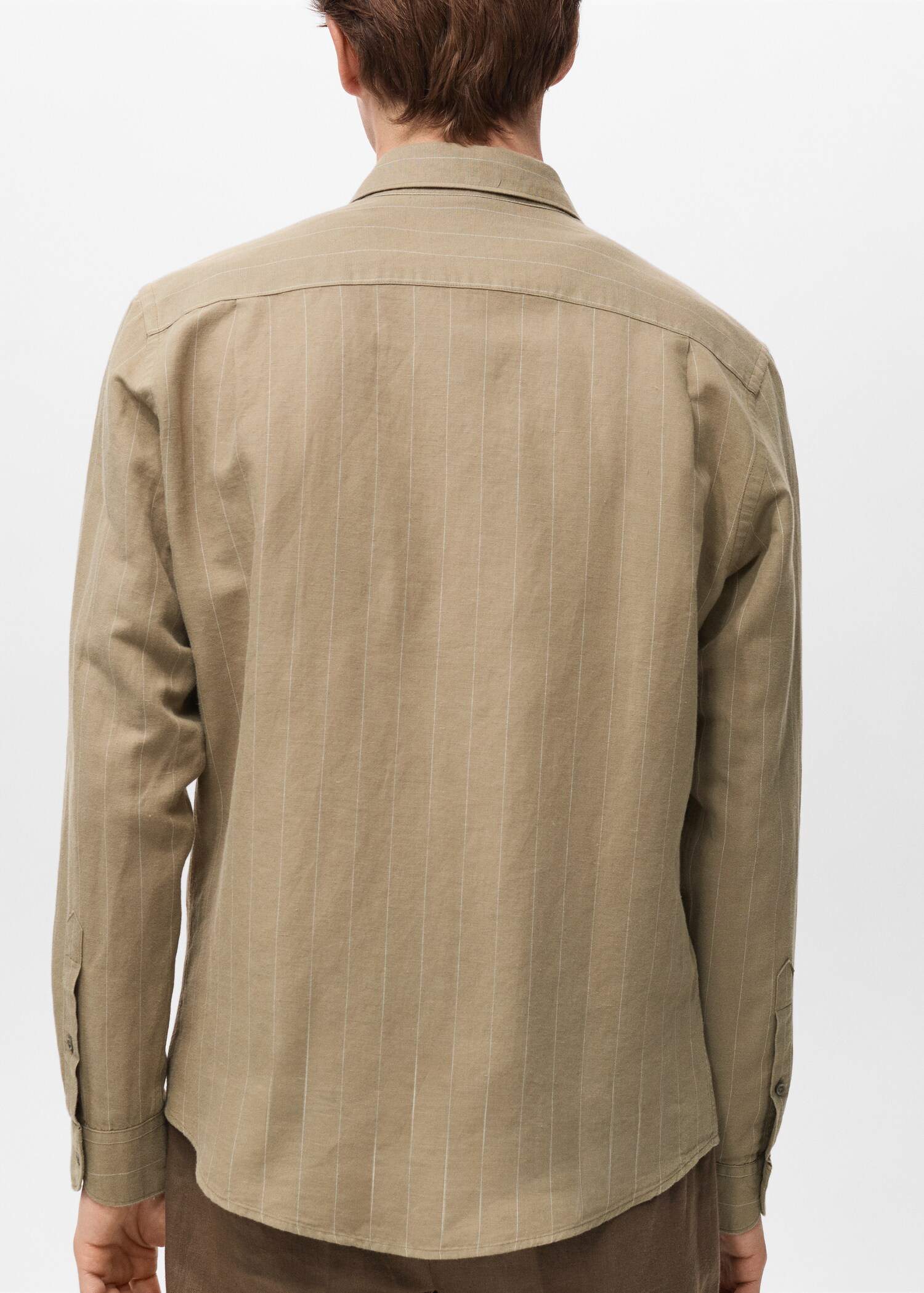 Linen pinstripe shirt - Reverse of the article
