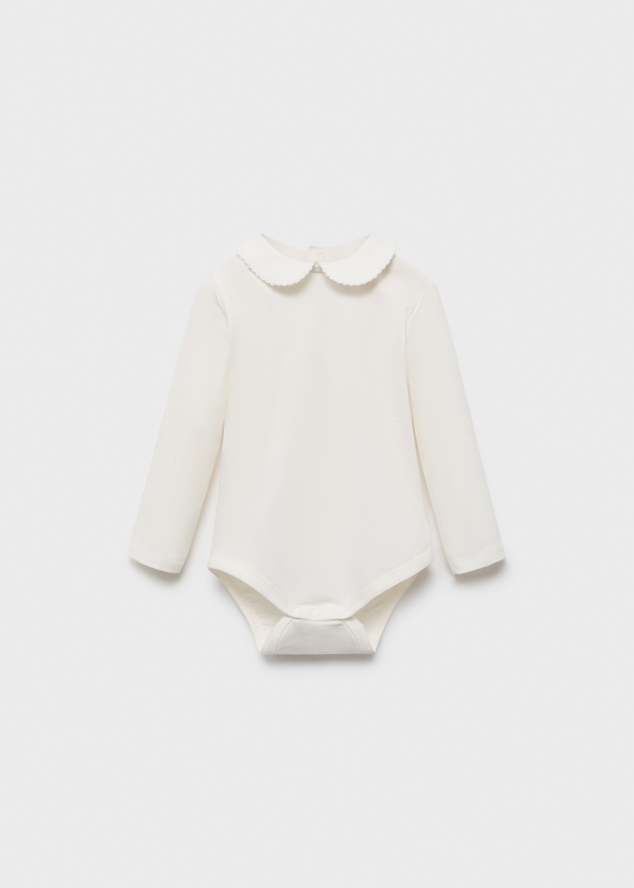 Cotton bodysuit with Peter Pan collar - Article without model