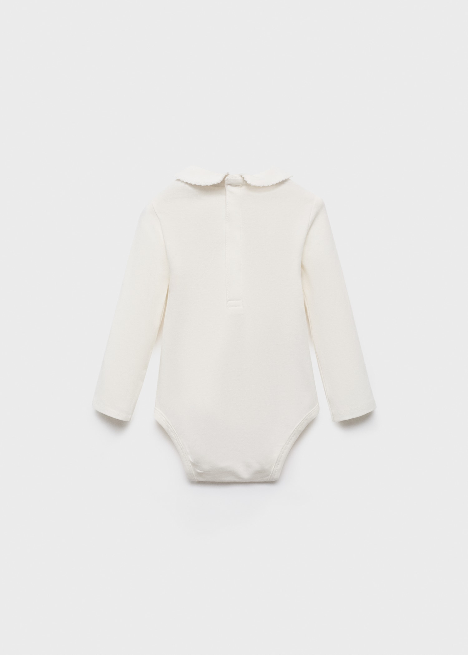 Cotton bodysuit with Peter Pan collar - Reverse of the article