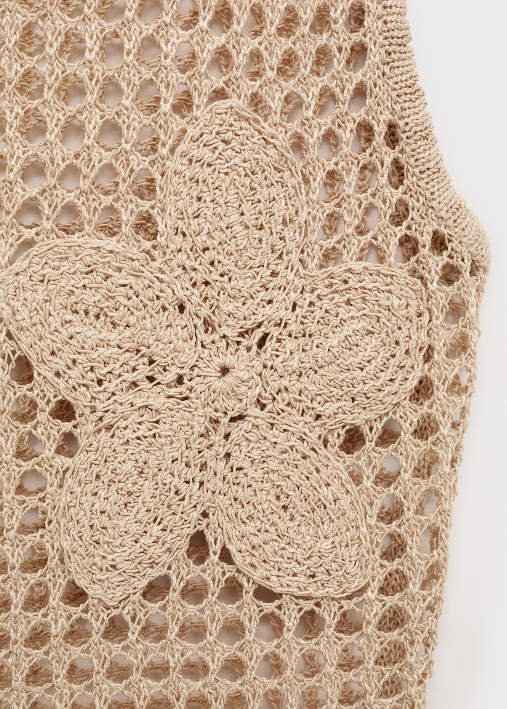 Floral-embroidered crochet top - image 4