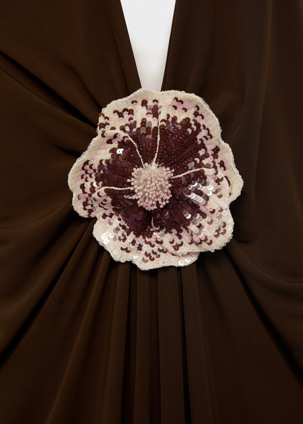 Halter dress with flower detail