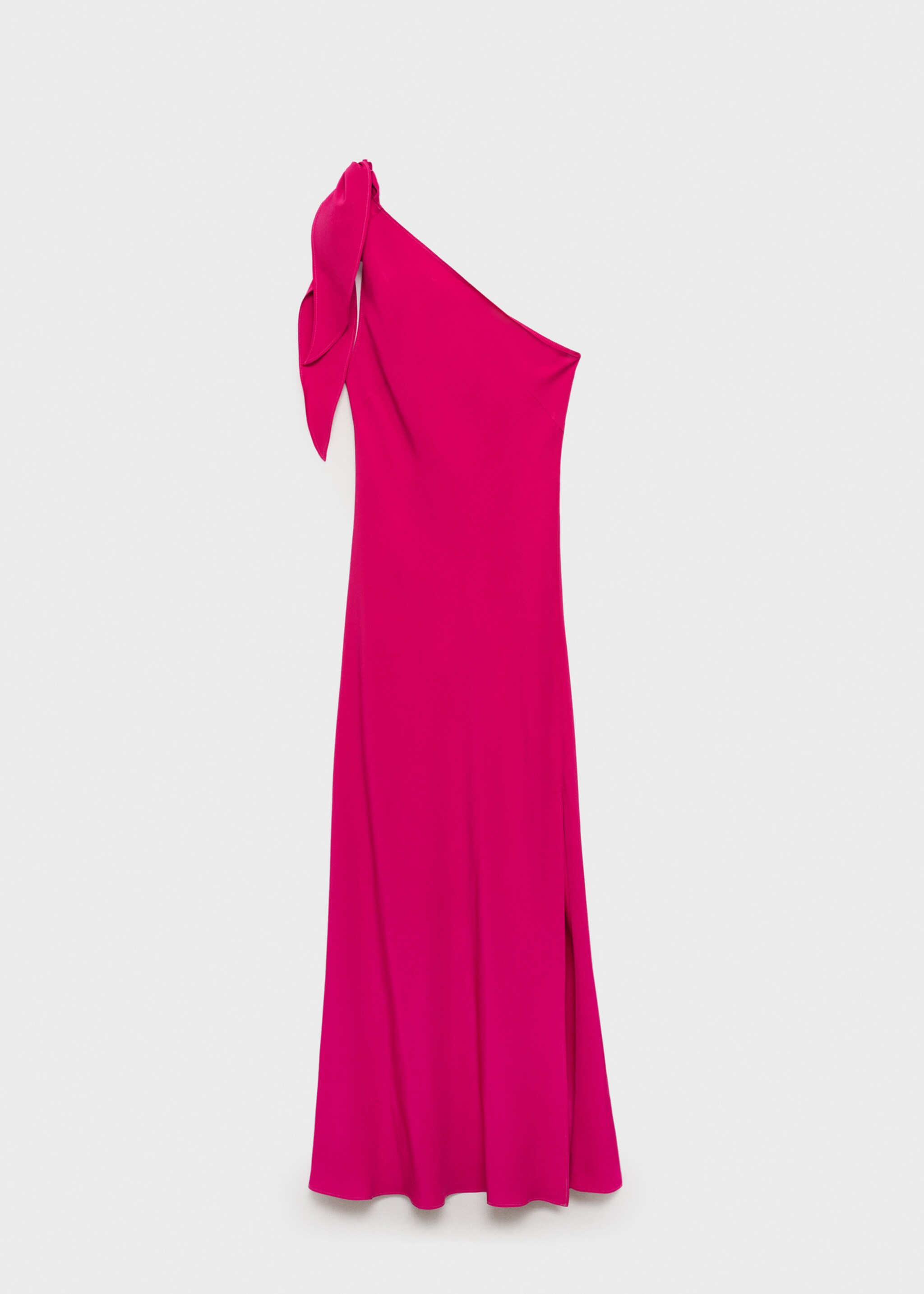 Robe asymétrique à bretelles et nœud - Article sans modèle