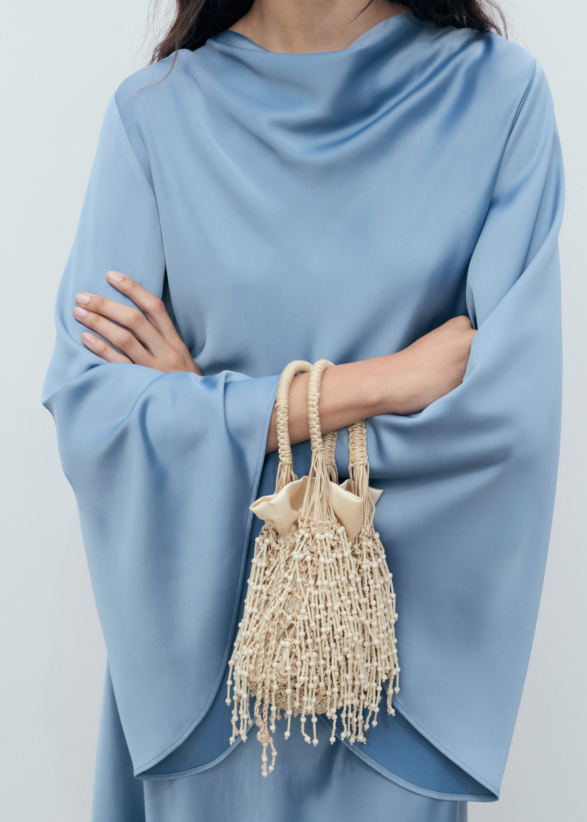 Long satin dress - Details of the article 6