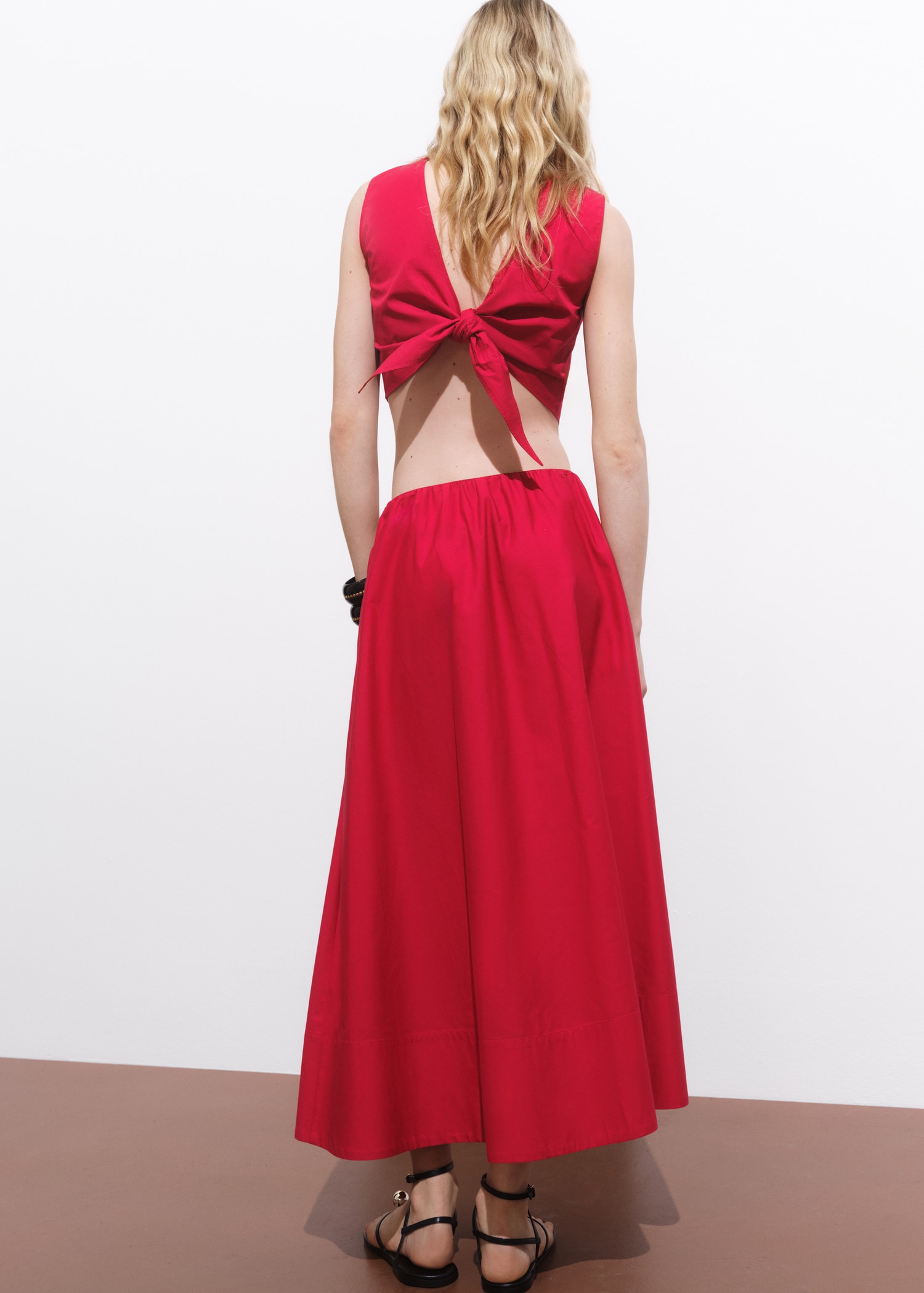 Flared cotton skirt - Reverse of the article
