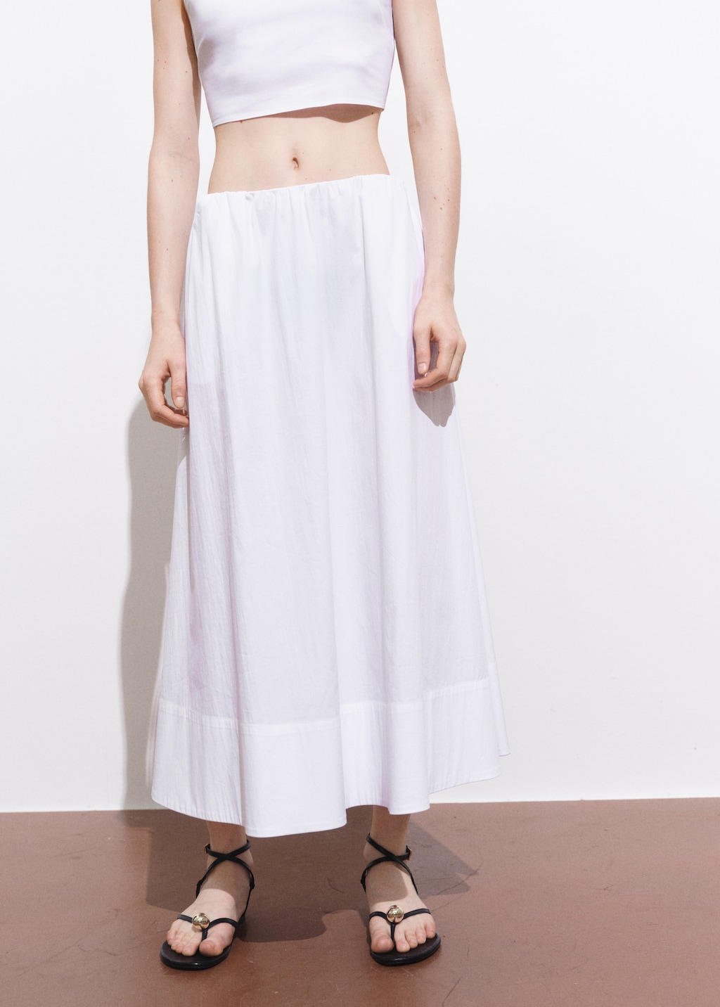 Mango Flared cotton skirt