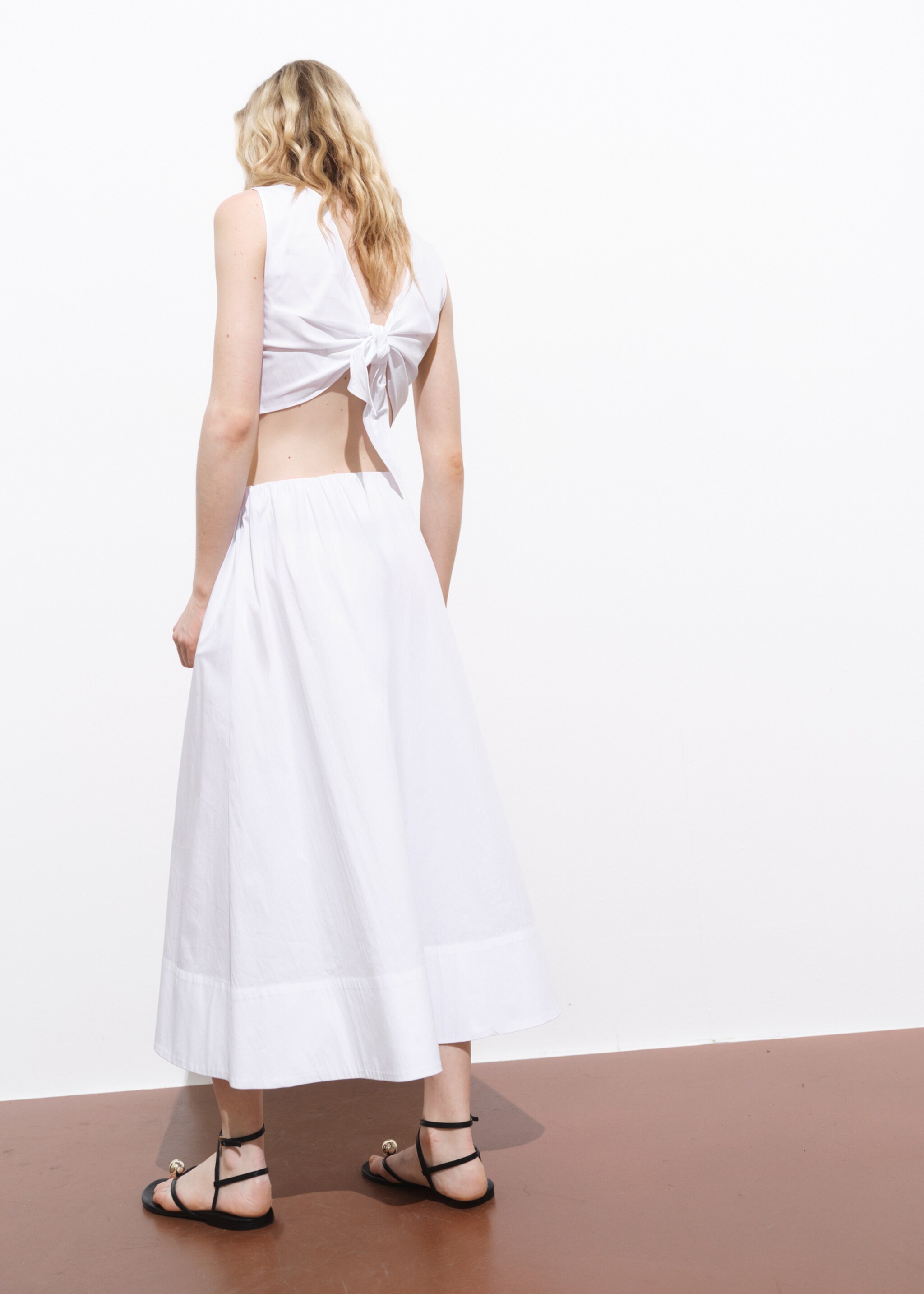Flared cotton skirt - Reverse of the article