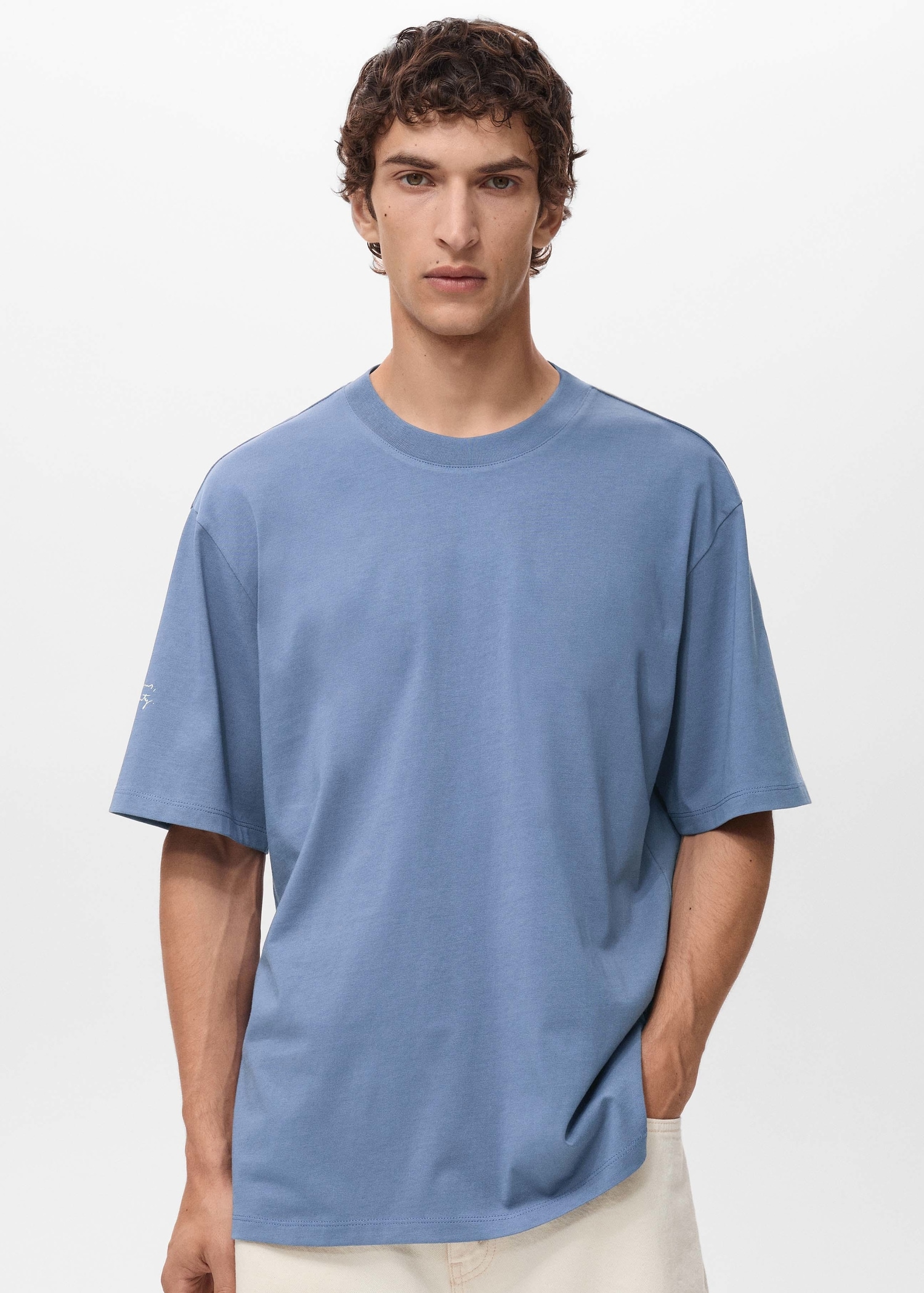 T-shirt with printed patch - Medium plane