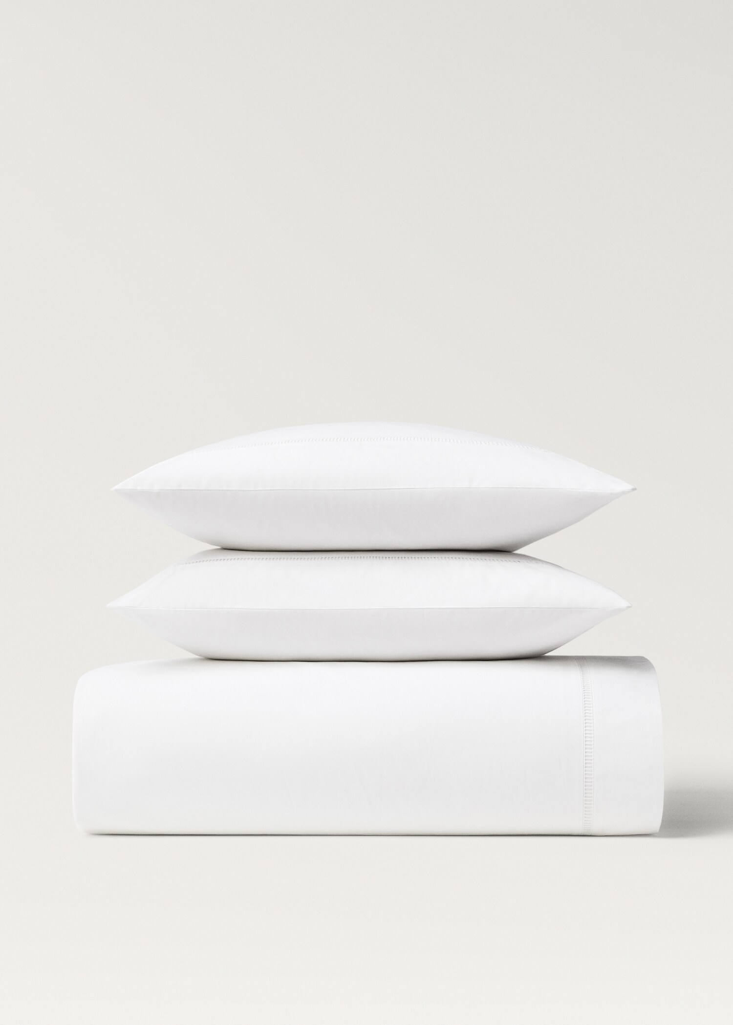 Cotton percale duvet cover with hemstitch, 150/160 cm - Article without model