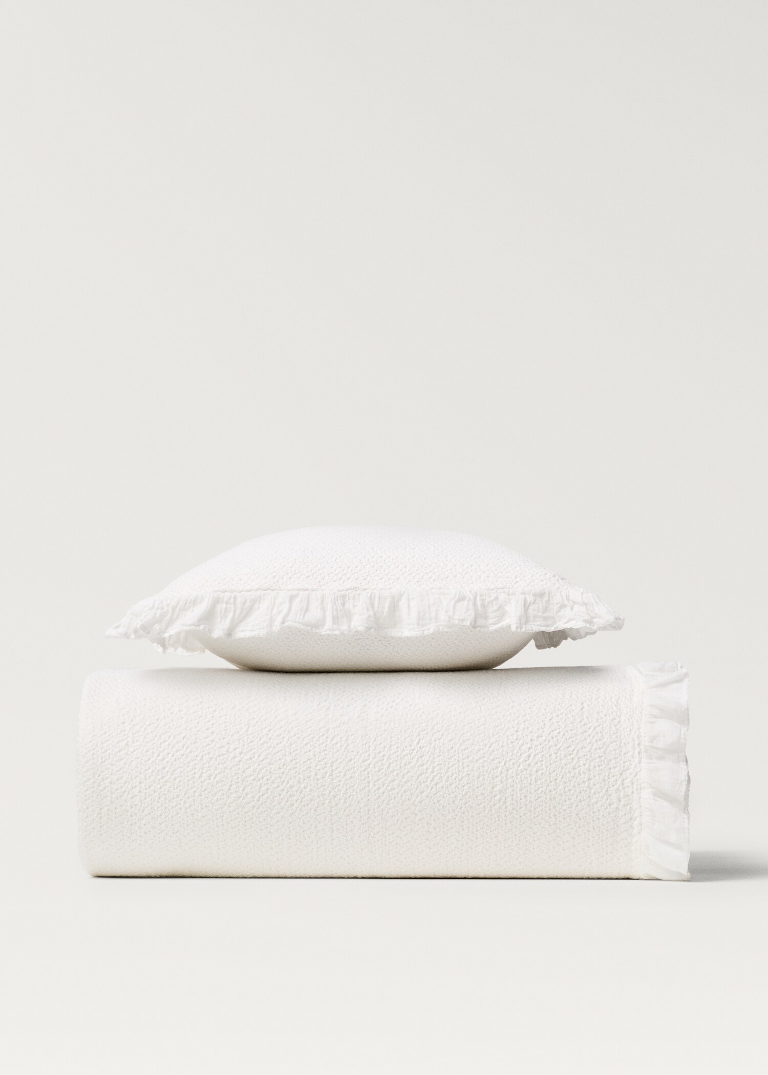 Colcha algodón acabado volantes cama 90/105 cm - Detalle del artículo 3