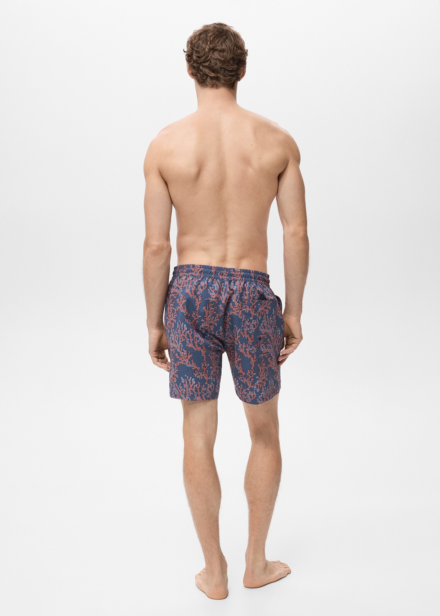 Swimsuit with coral print - Reverse of the article