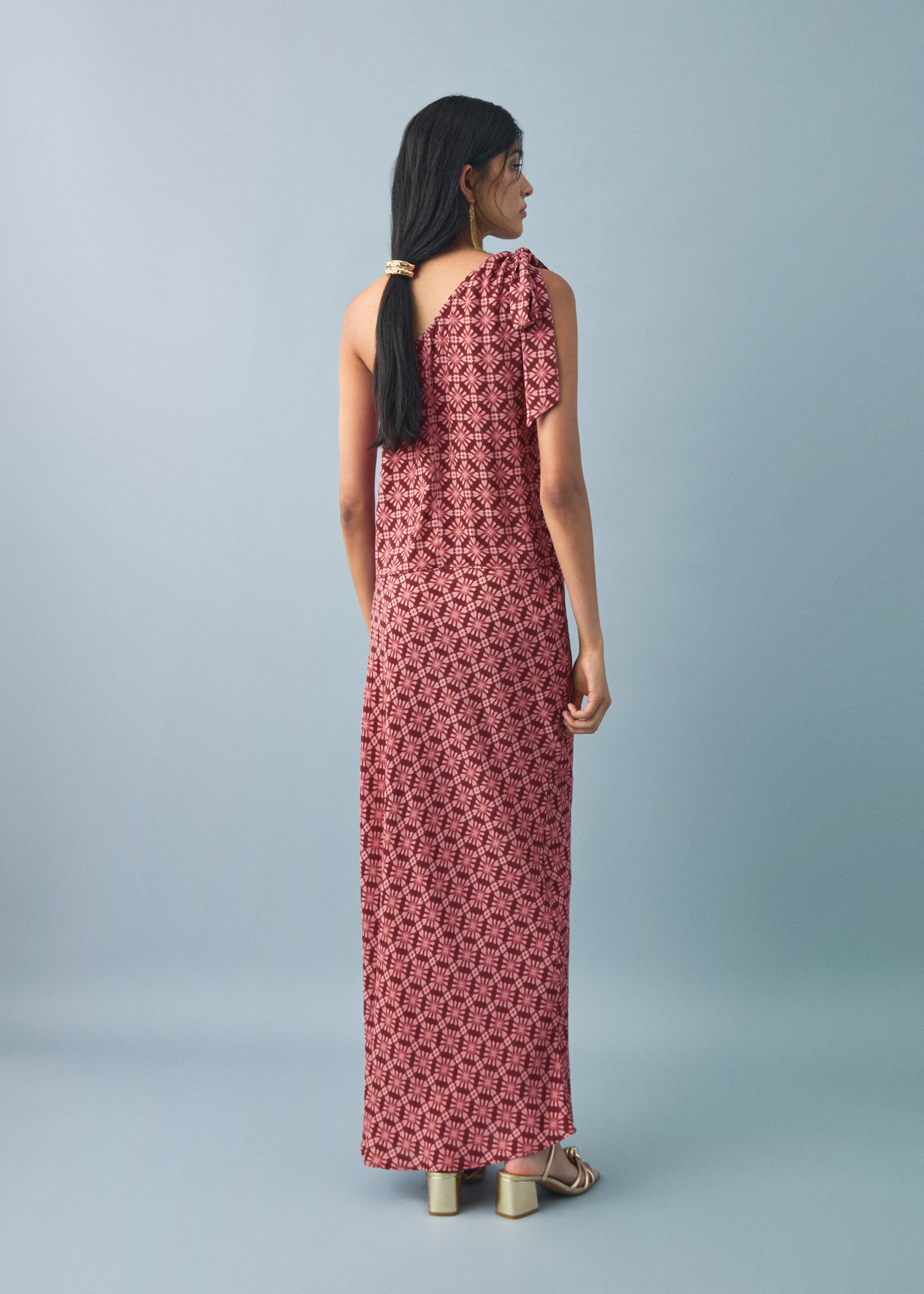 Flowy printed skirt - Reverse of the article