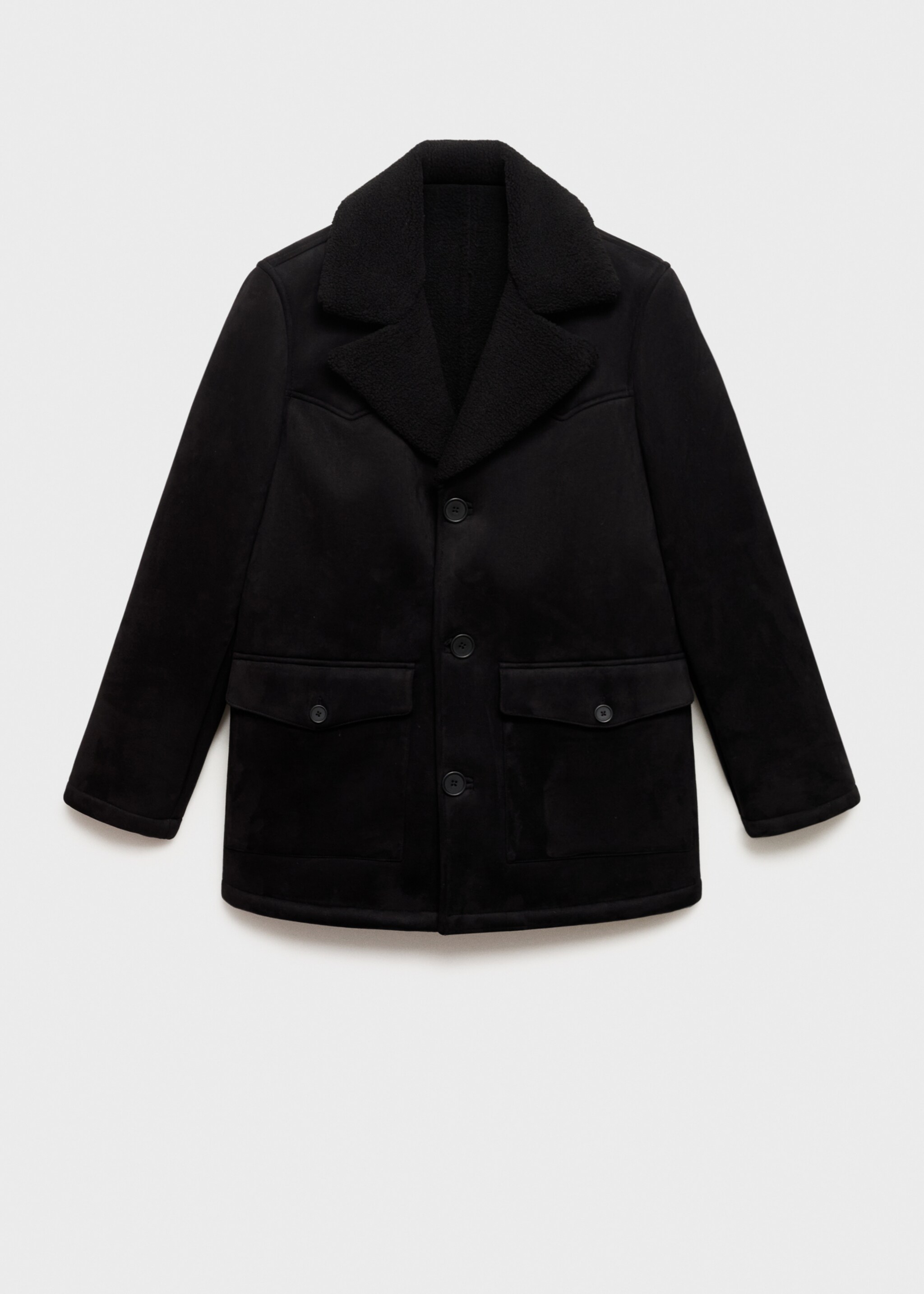 Blouson double face moutonné - Article sans modèle, Noir. Ref: 17011520-00.