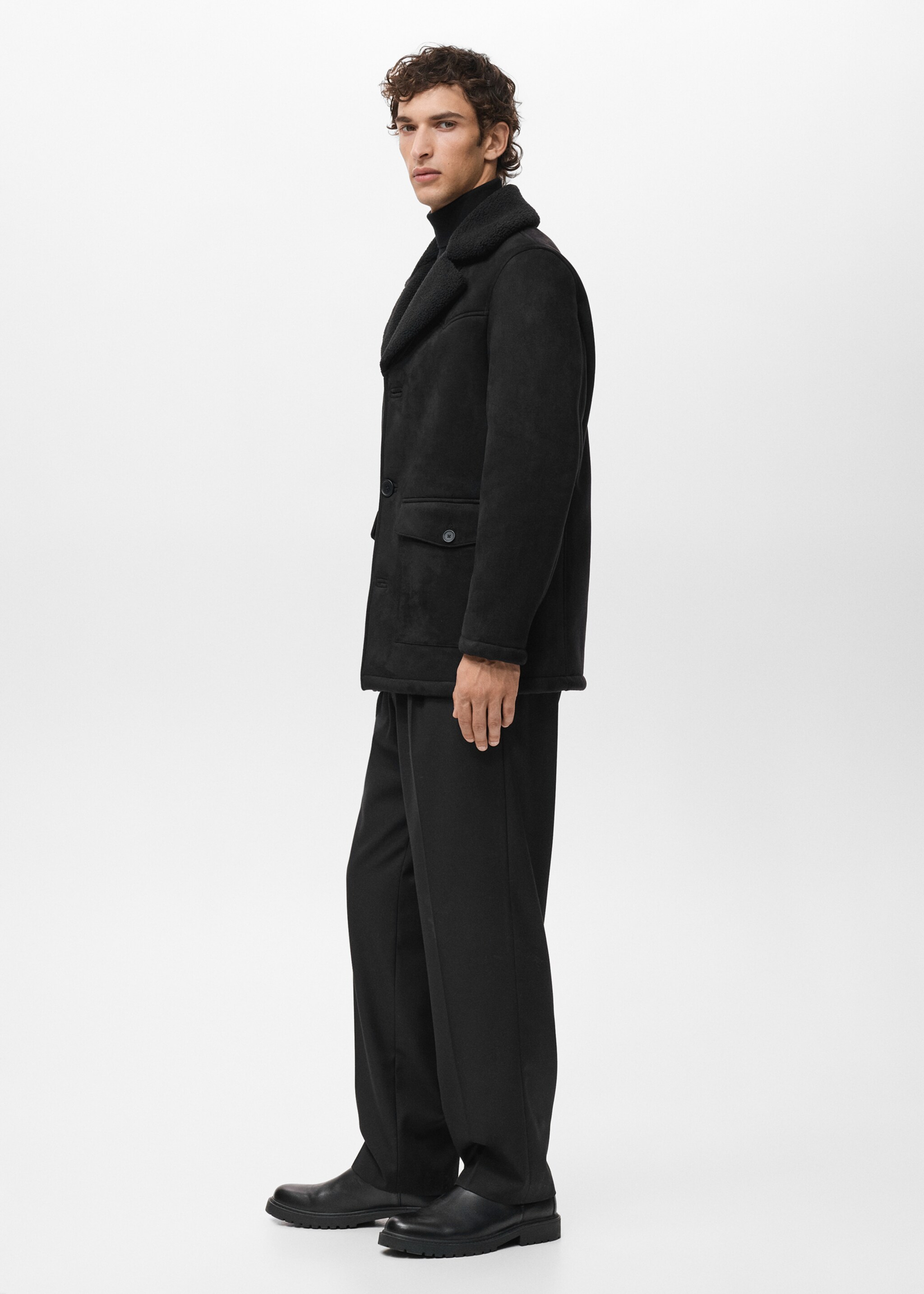 Blouson double face moutonné - Détail de l'article 2, Noir. Ref: 17011520-00.