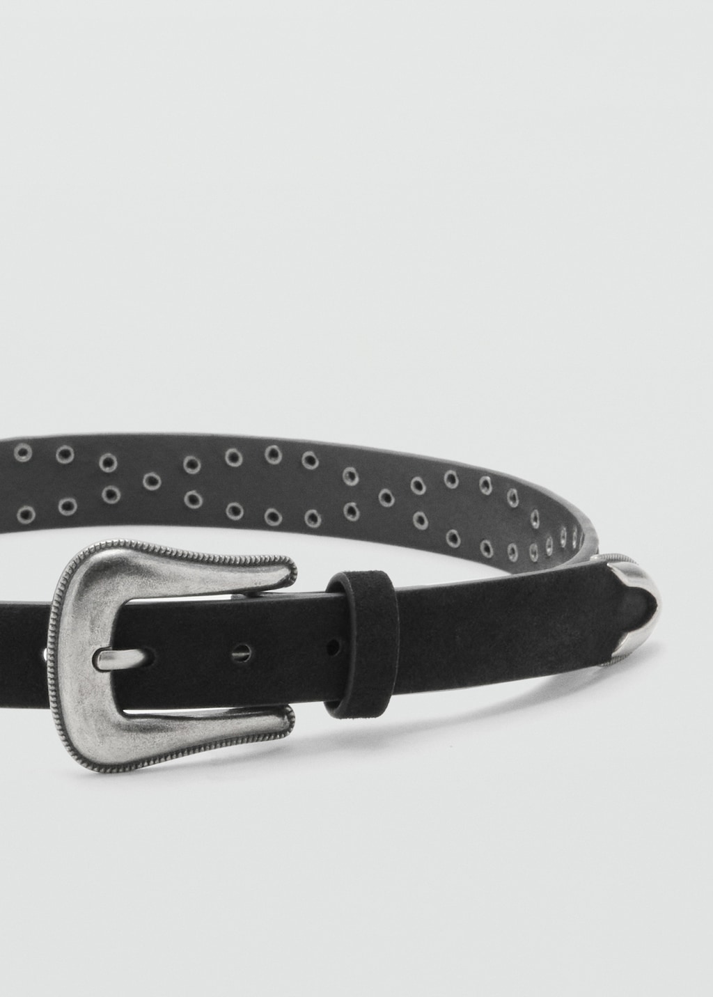 Studded leather belt