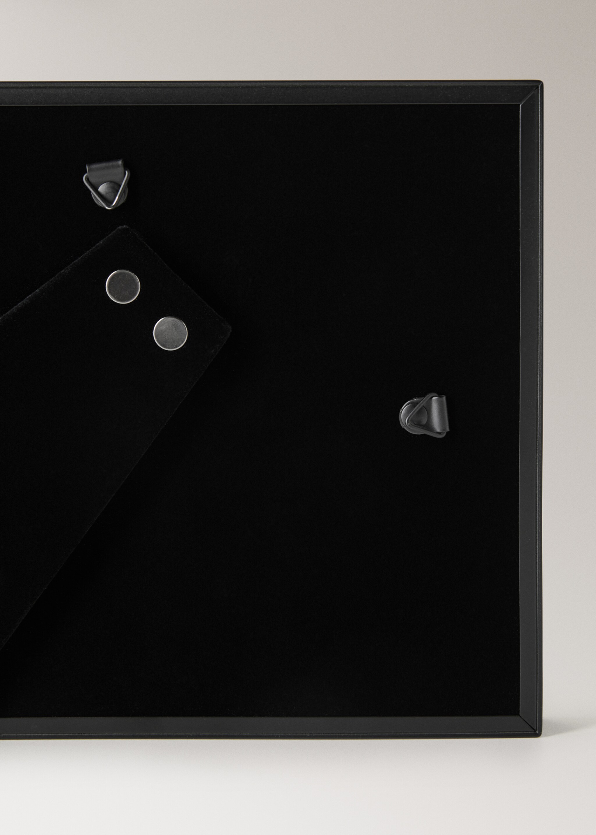 Large plain rectangular frame with base - Details of the article 3, Black. Ref: 17011539-00.