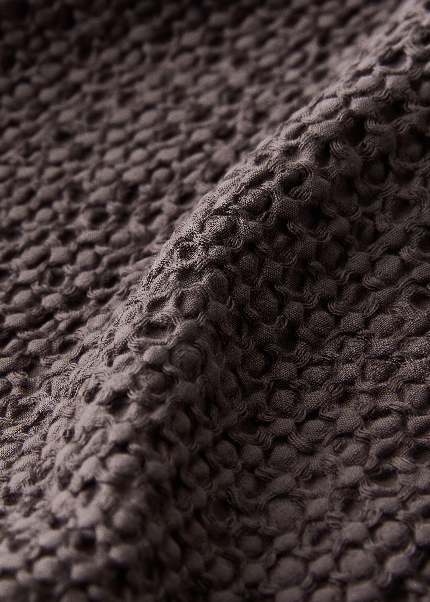 Bettbezug aus Baumwoll-Perkal in Waffel-Optik für 180/200 cm Bett - Detail des Artikels 2