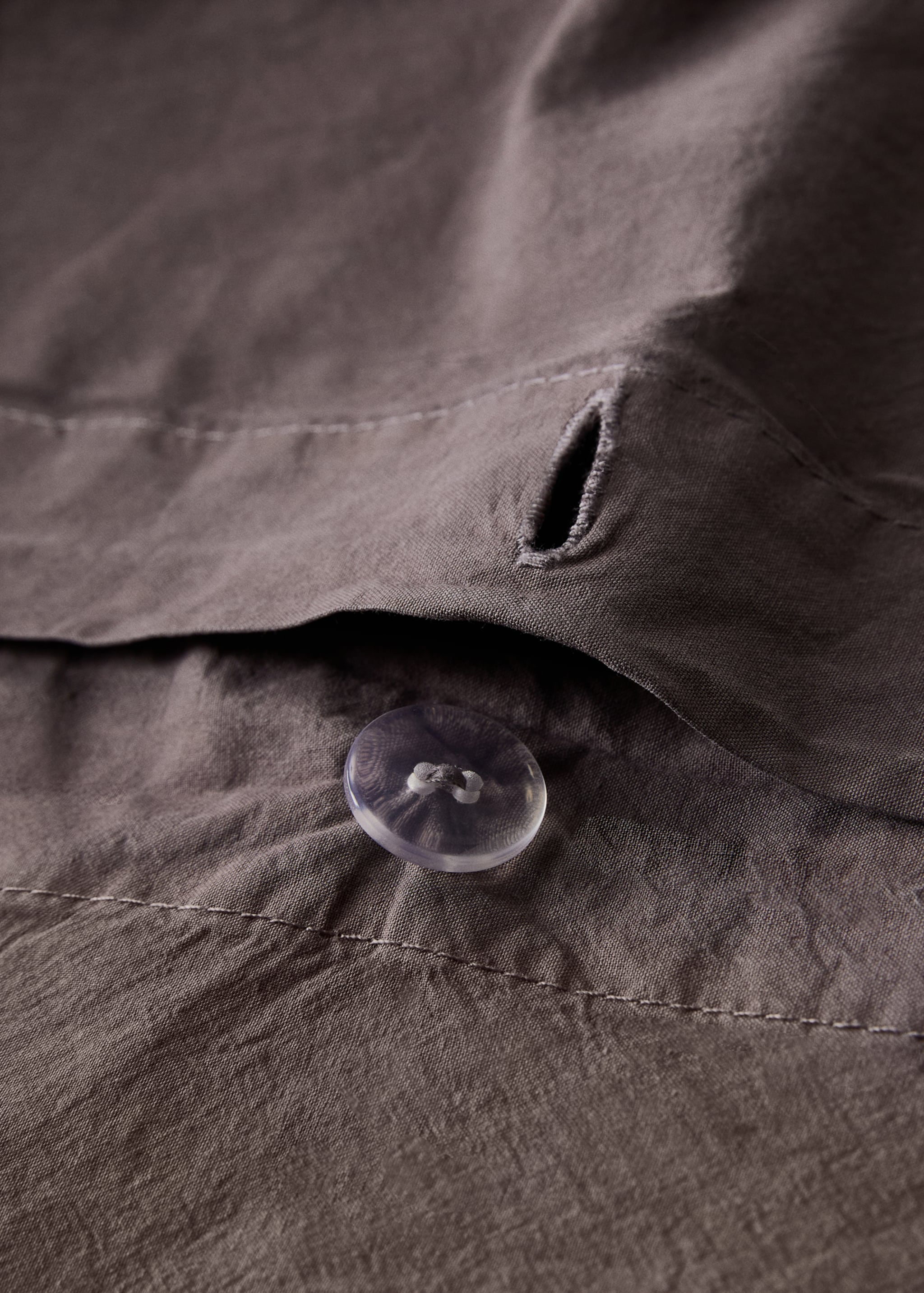 Percale cotton waffle duvet cover for 135/140 cm bed - Details of the article 1, Blackberry. Ref: 17011555-00.