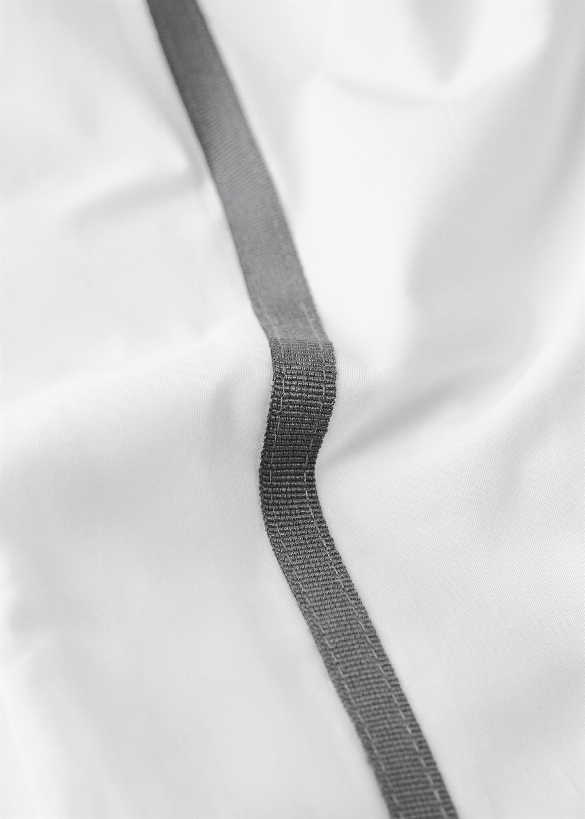200-thread count percale cotton duvet cover for 150/160 cm bed - Details of the article 2, Grey. Ref: 17011559-00.