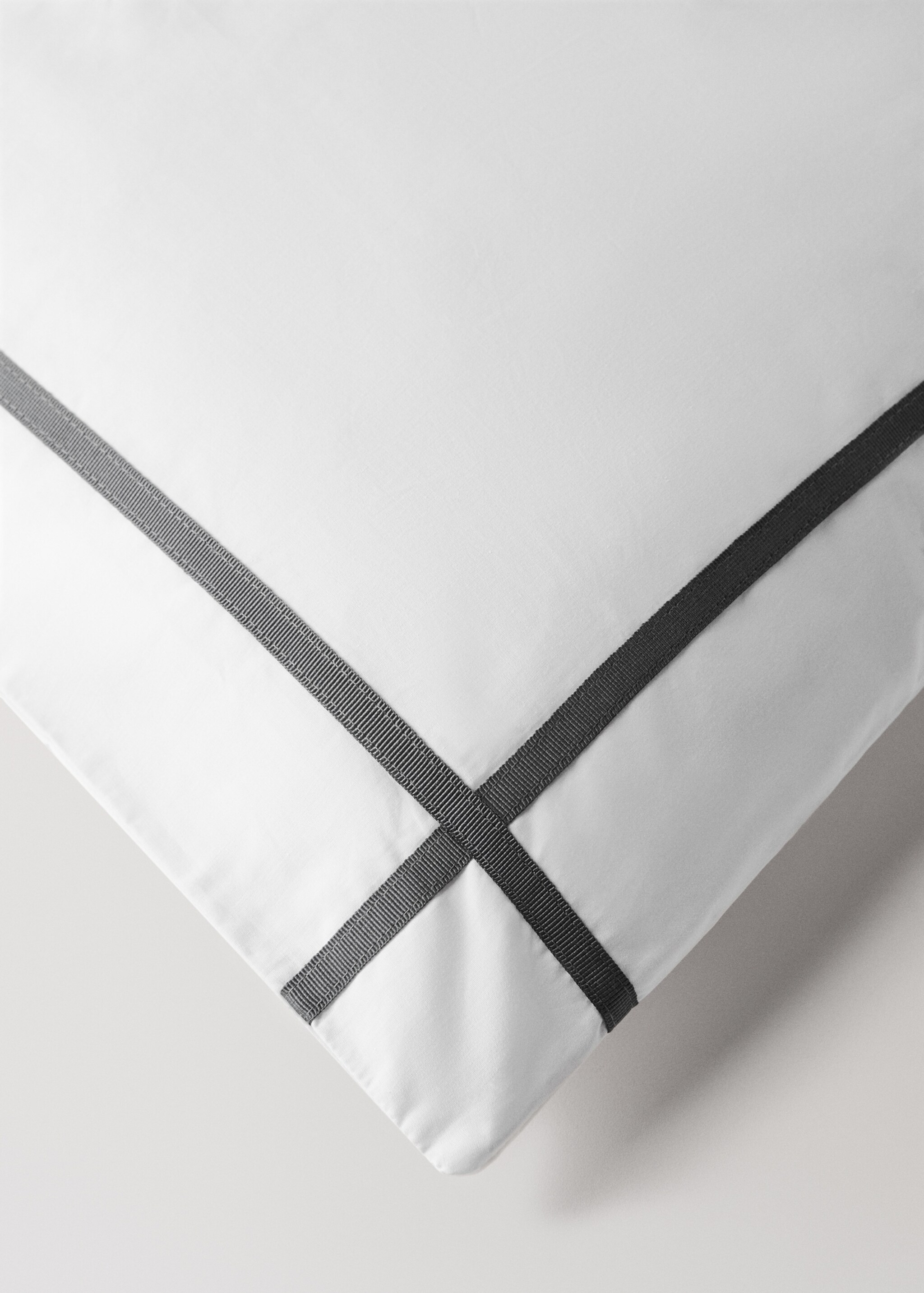 200-thread count percale cotton duvet cover for 150/160 cm bed - Details of the article 3, Grey. Ref: 17011559-00.