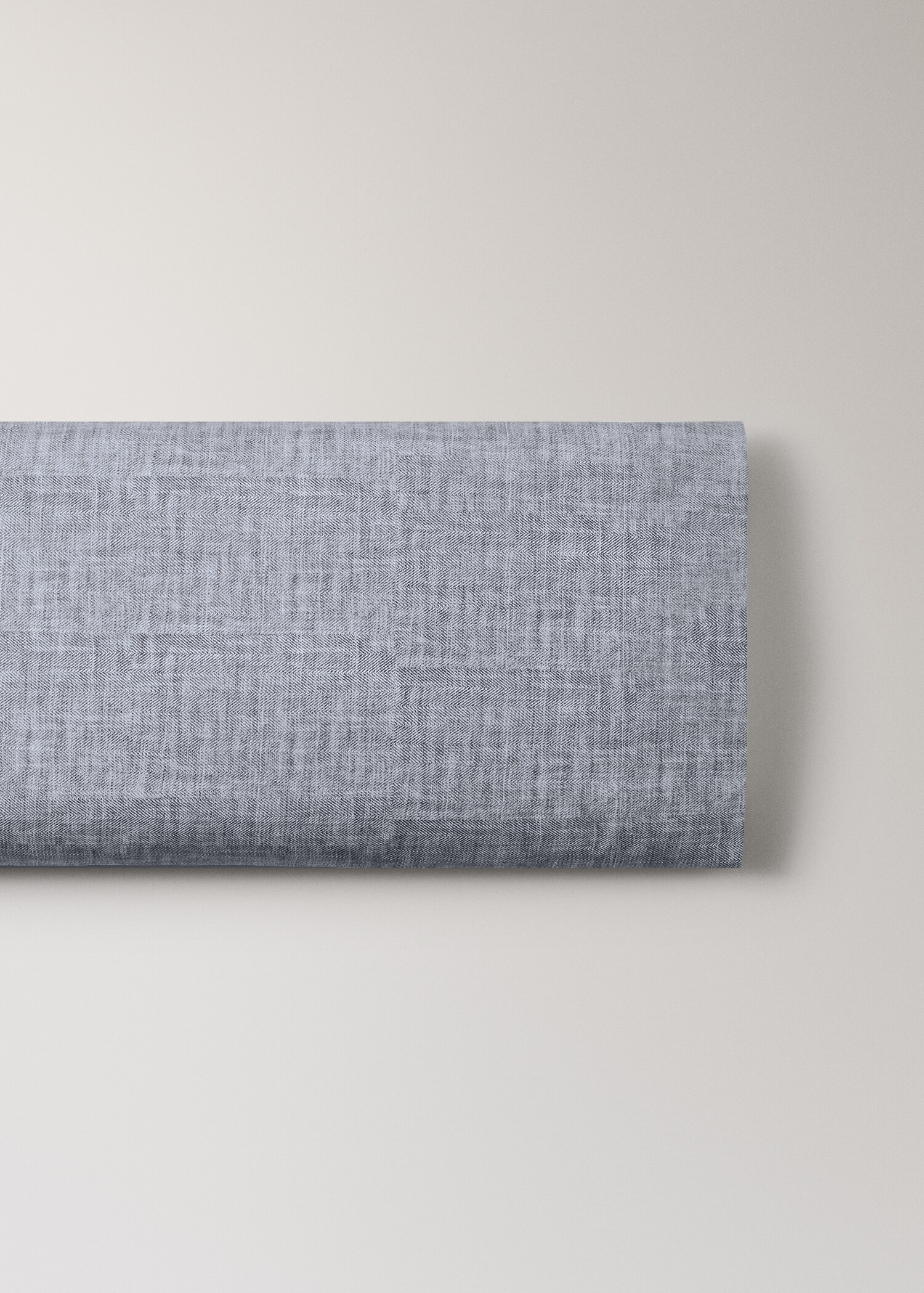 Herringbone print percale cotton pillow cover 45x110 cm - Article without model