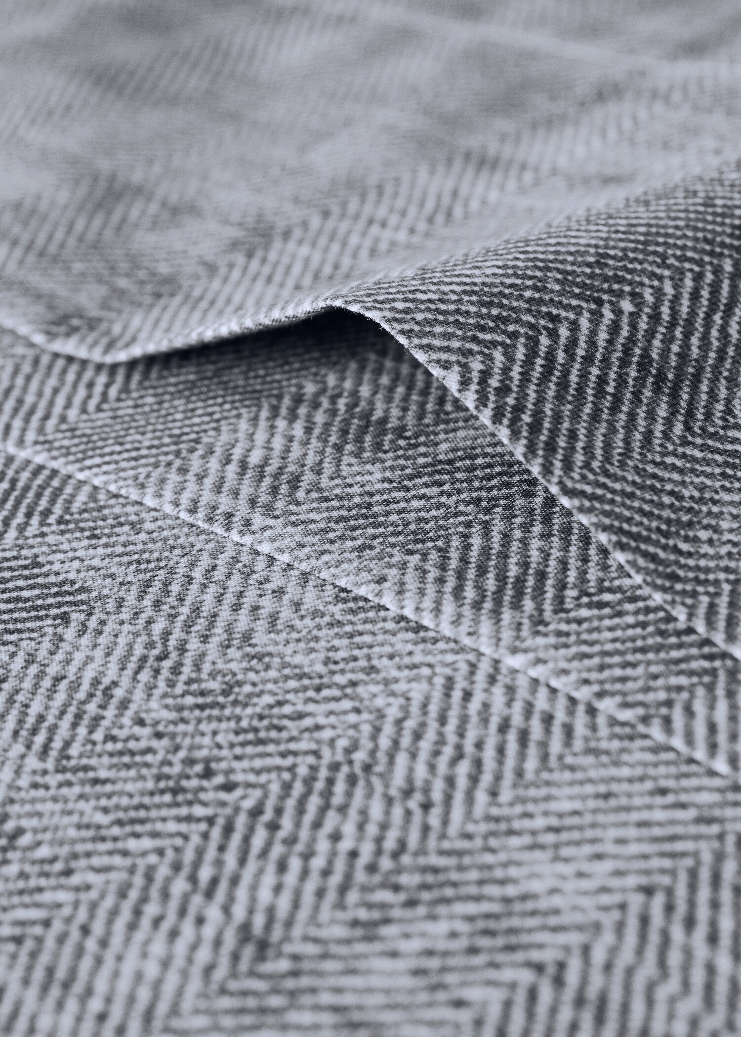 Herringbone print percale cotton pillow cover 45x110 cm - Details of the article 2