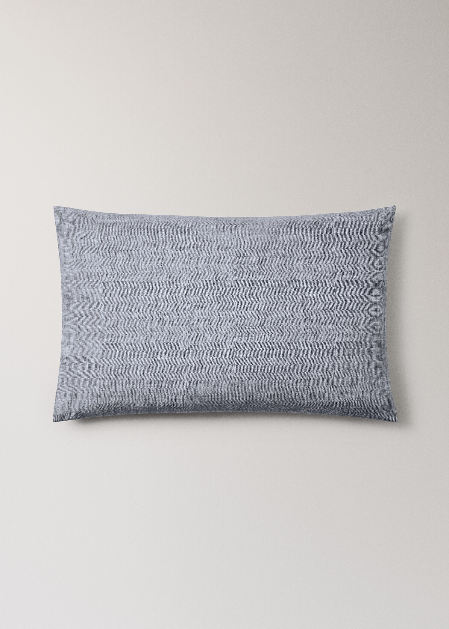 Two percale cotton pillowcases with herringbone print 50x75 cm - Article without model