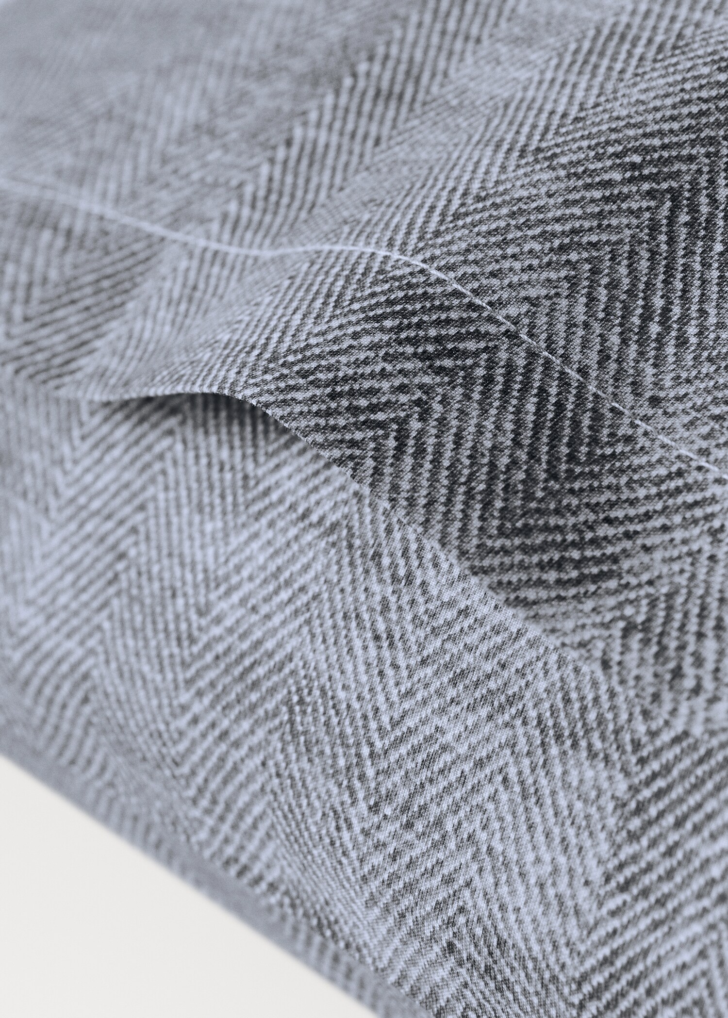 Two percale cotton pillowcases with herringbone print 50x75 cm - Details of the article 2