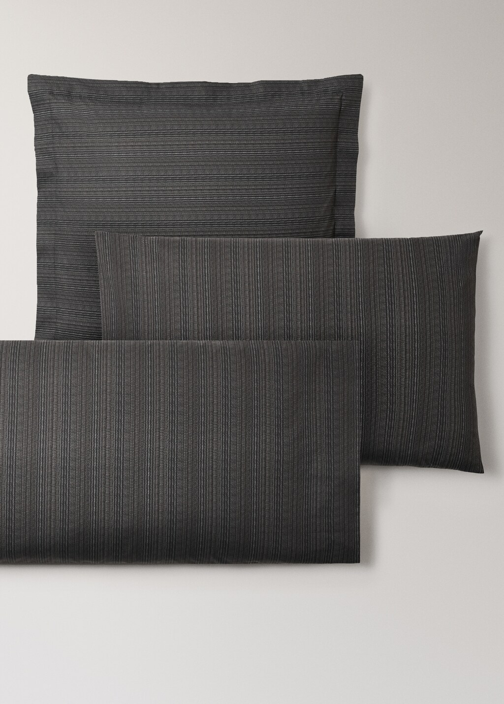 Percale cotton tailored-print pillowcase 45x110cm