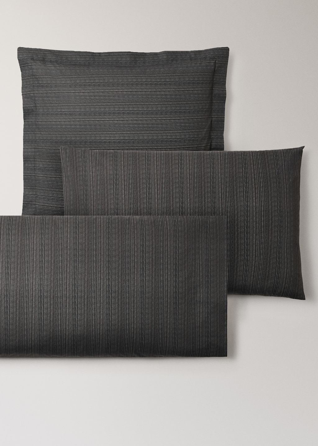 Percale cotton tailored-print pillowcase 45x110cm