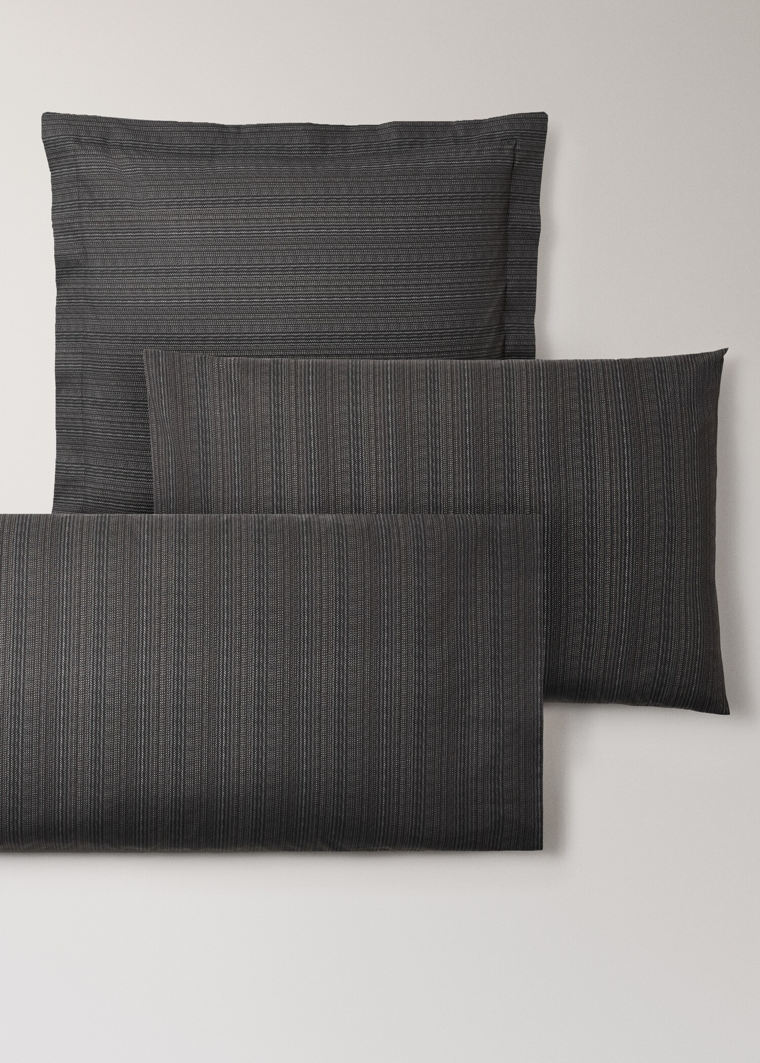 Two percale cotton tailored-print pillowcases 50x75cm - Details of the article 4