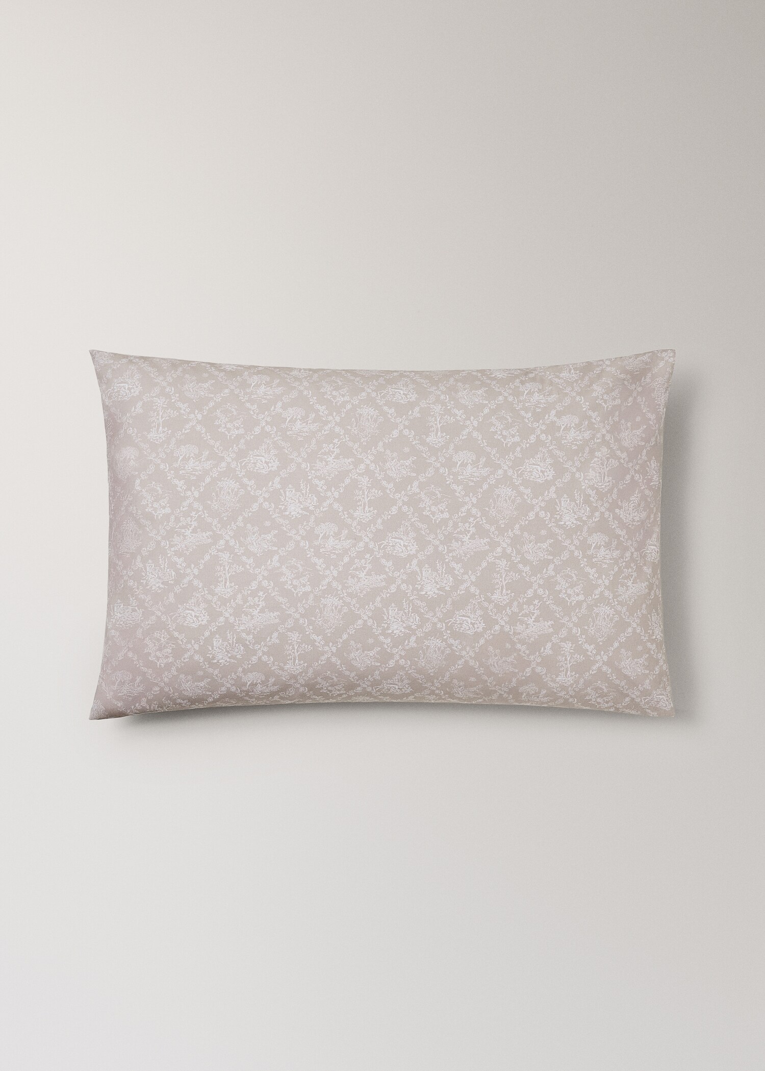 Toile de Jouy cotton percale pillowcase 50x75 cm - Article without model