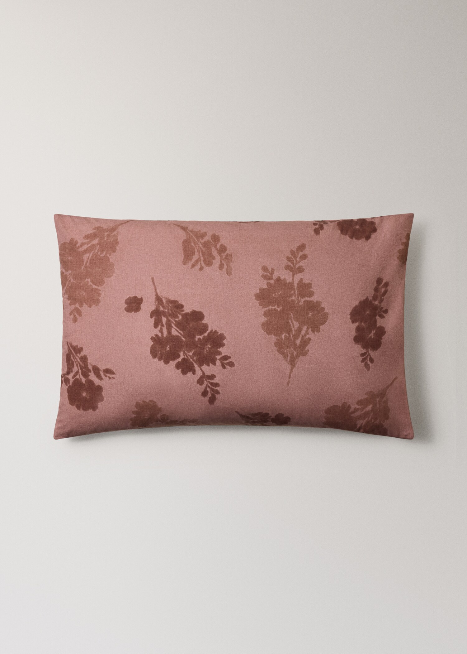 Percale cotton pillowcase, 200 thread count, blurred flower design, 50x75 cm - Article without model