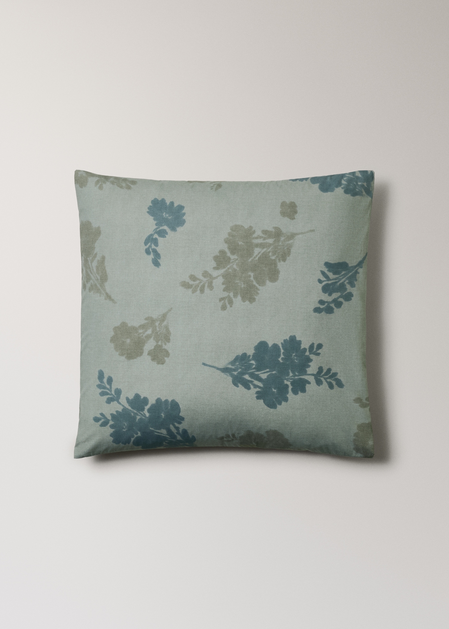 Percale cotton pillowcase 200 thread count faded flower 60x60 cm - Article without model
