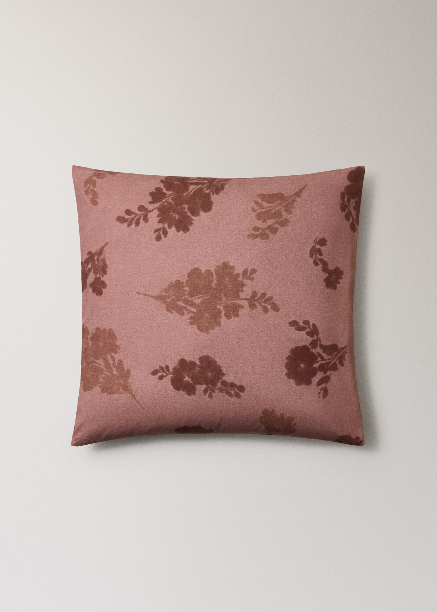 Percale cotton pillowcase 200 thread count faded flower 60x60 cm - Article without model
